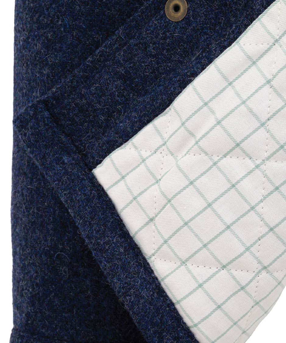 Unisex Wool Overshirt - NAVY - Oxford Blue