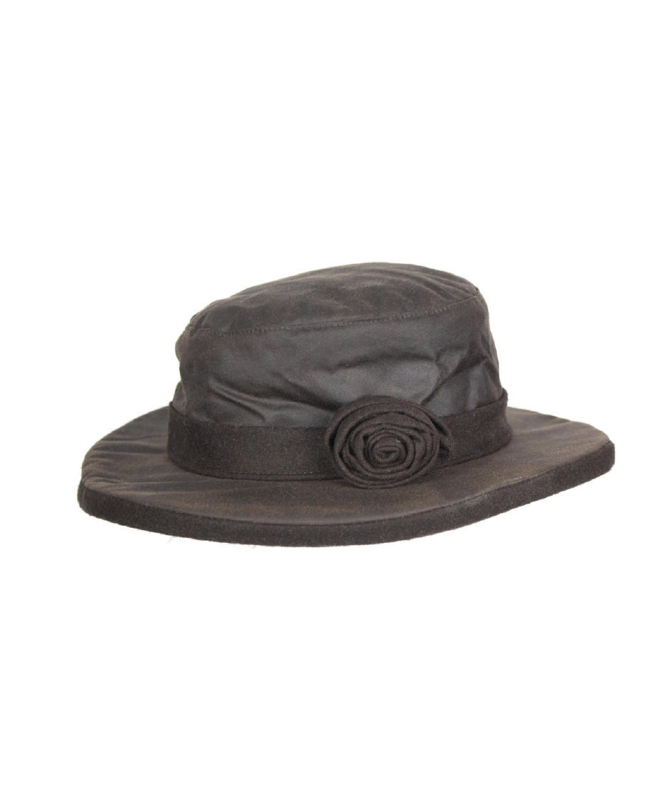 HW21 - Women's Rose Wax Hat - BROWN - Oxford Blue