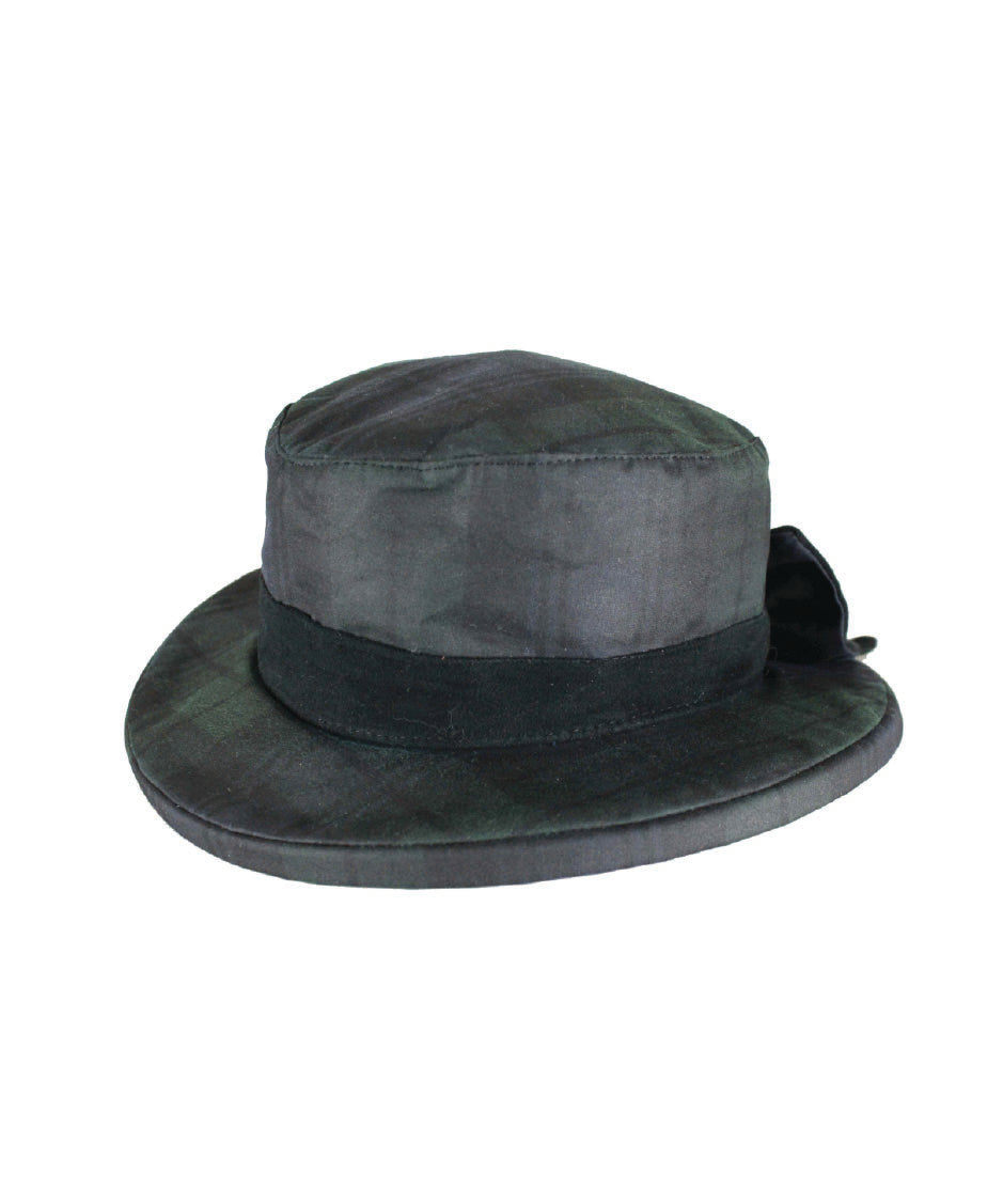 HW38 - Women's Thelma Tartan Wax Hat - BLACKWATCH - Oxford Blue