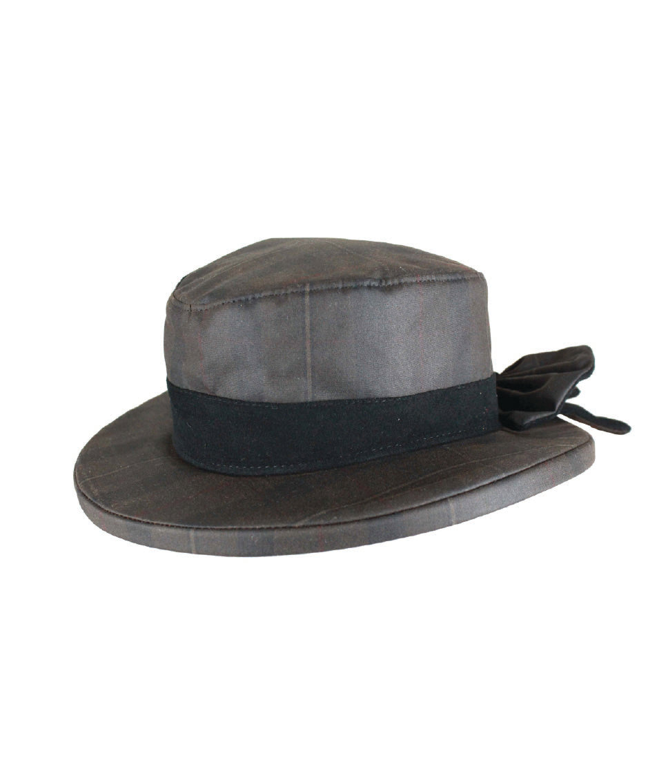 HW38 - Women's Thelma Tartan Wax Hat - CALEDONIA - Oxford Blue