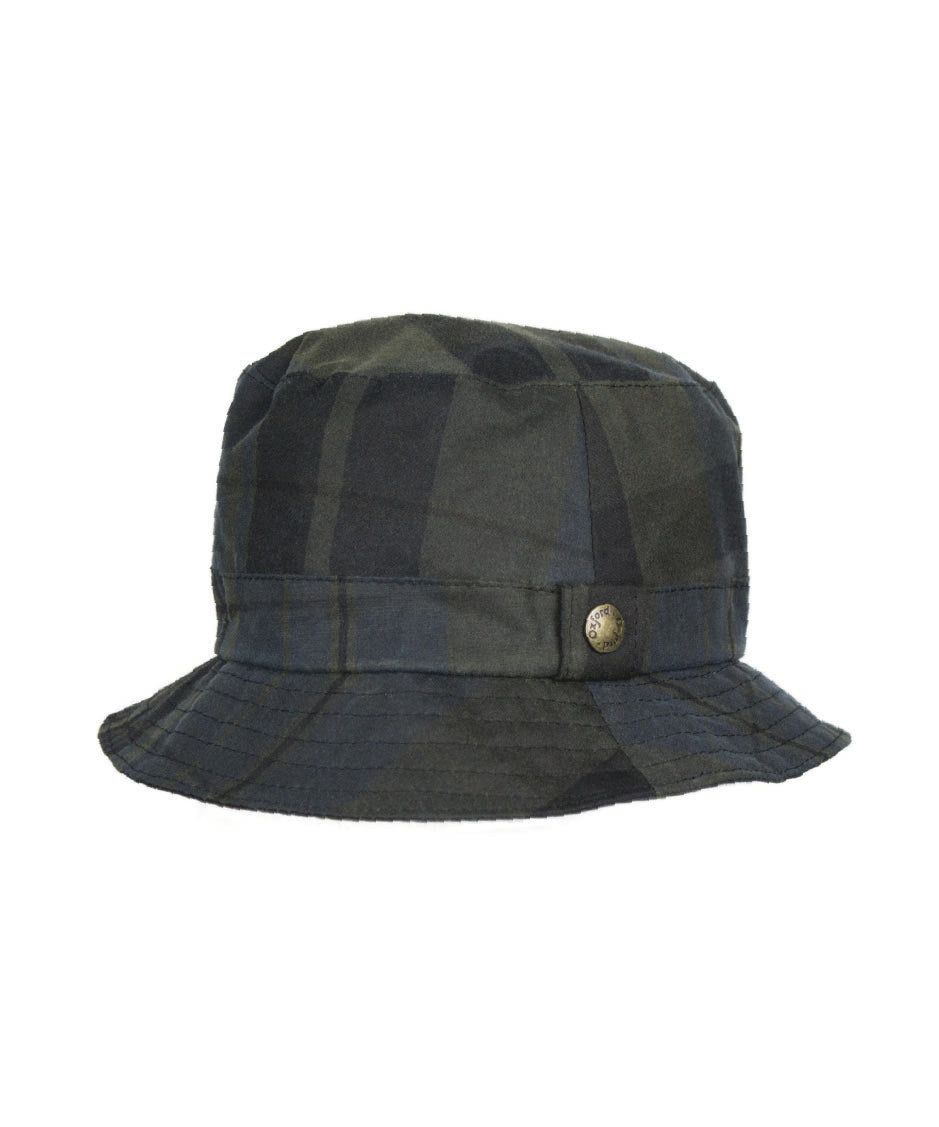 HW95 - Bush Hat Tartan Wax - DUNDEE - Oxford Blue