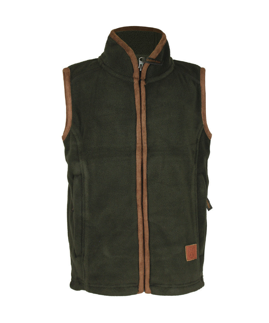 KF01 - Kids Fleece Gilet - KHAKI - Oxford Blue