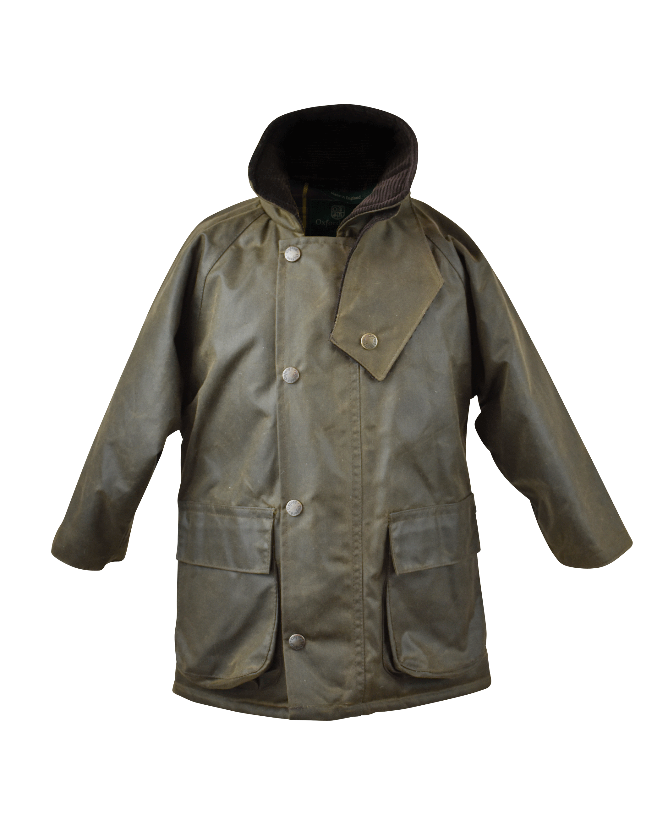 KW18K - Junior Knightsbridge Wax Jacket - CARAMEL - Oxford Blue