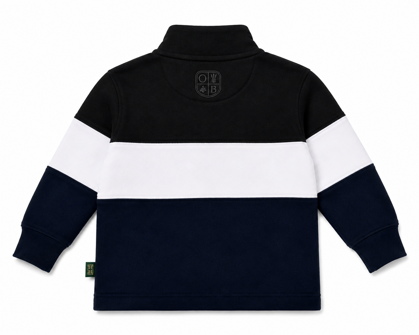 KSS01 - Childrens Unisex Girvan Sweatshirt - Khaki/White/Navy - Oxford Blue