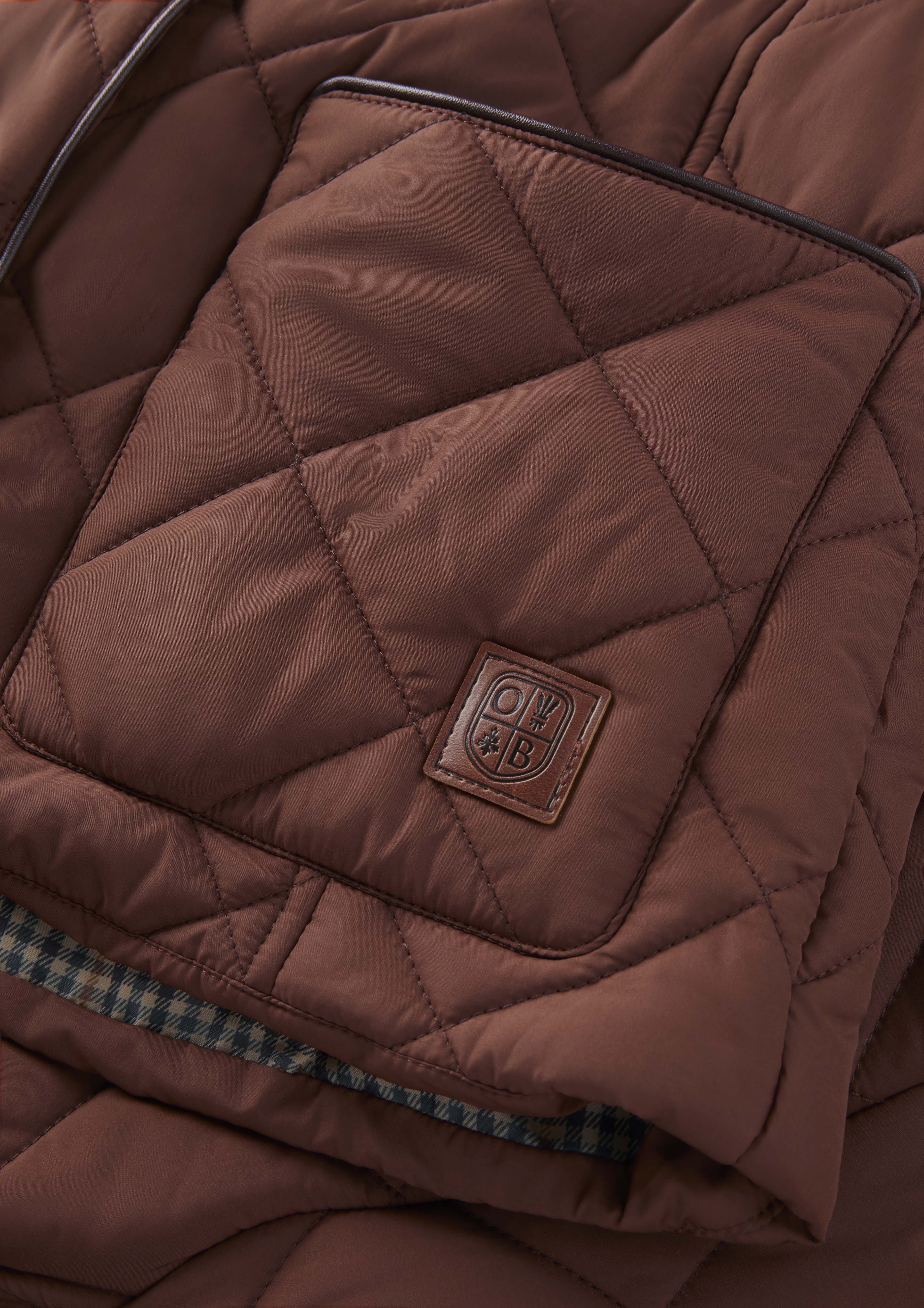 LJ003- Ladies Clare Quilted Gilet - CAPPUCCINO - Oxford Blue