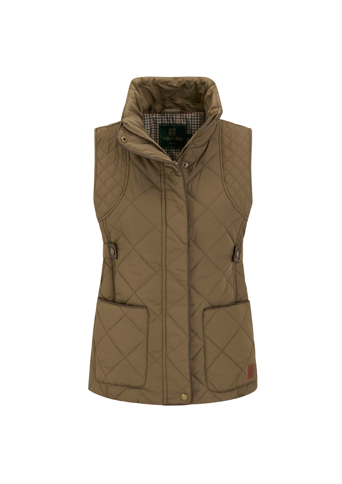 LJ003- Ladies Clare Quilted Gilet - TAUPE - Oxford Blue