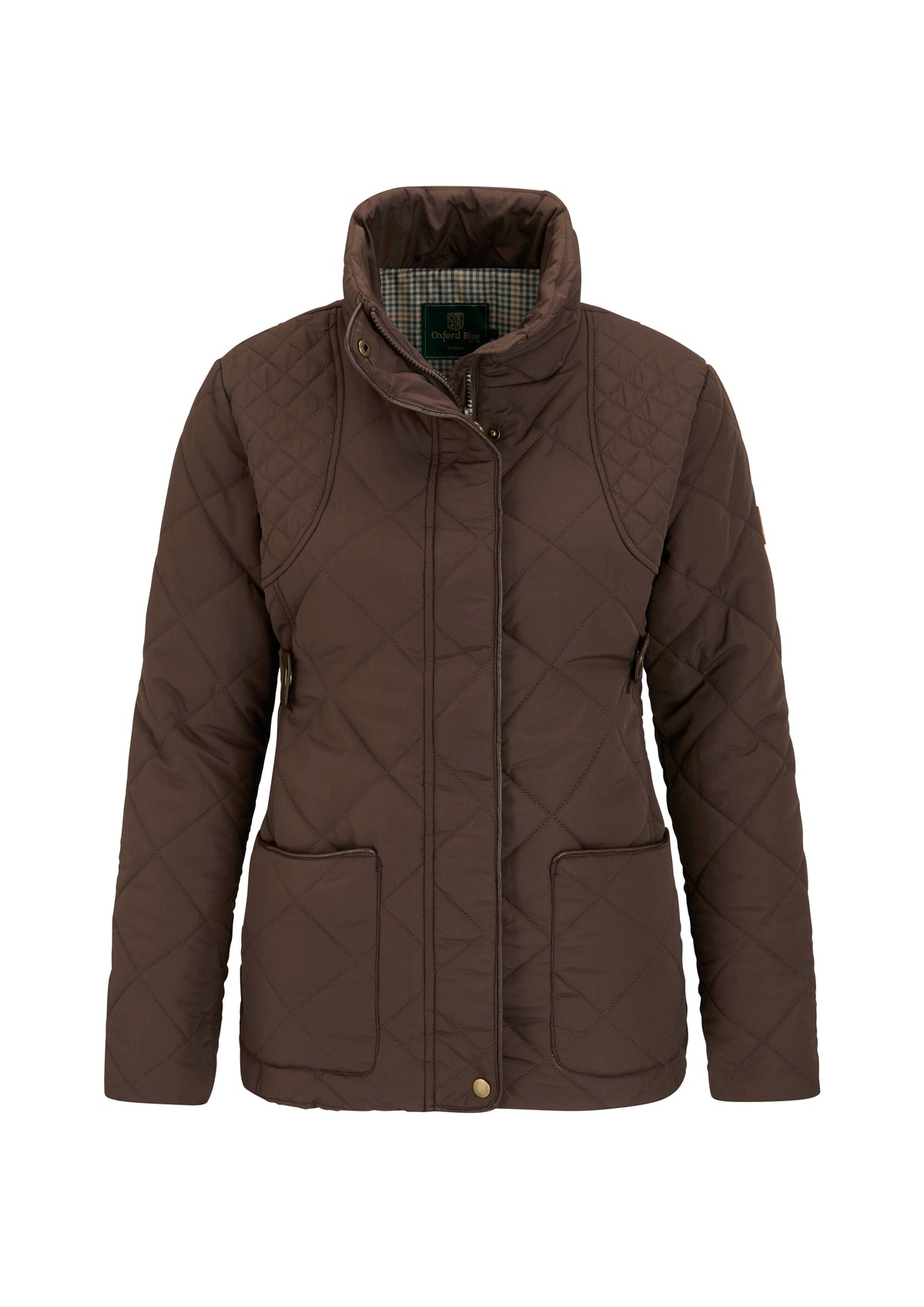 LJ004- Ladies Clare Quilted Jacket - BROWN - Oxford Blue