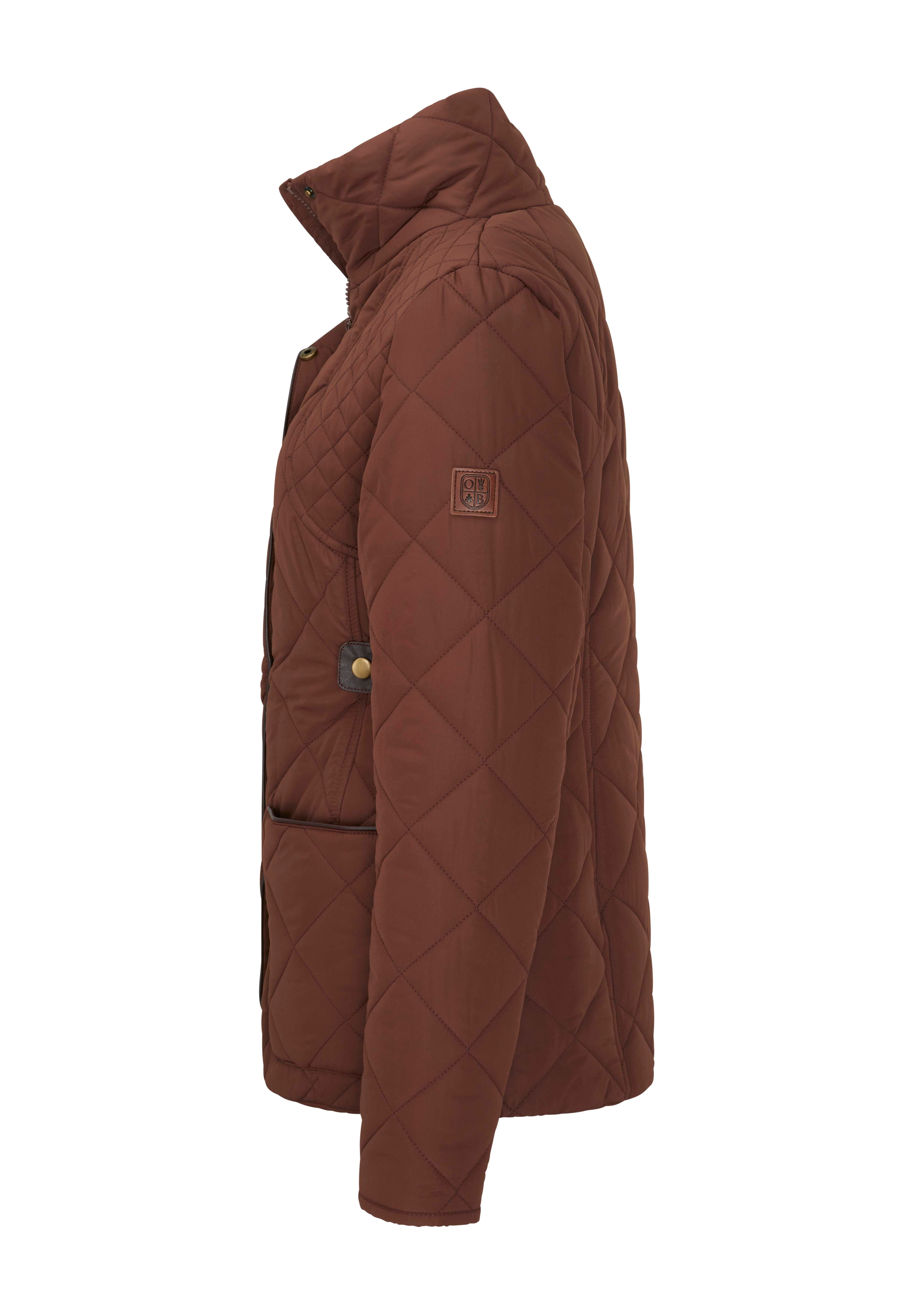 LJ004- Ladies Clare Quilted Jacket - CAPPUCCINO - Oxford Blue