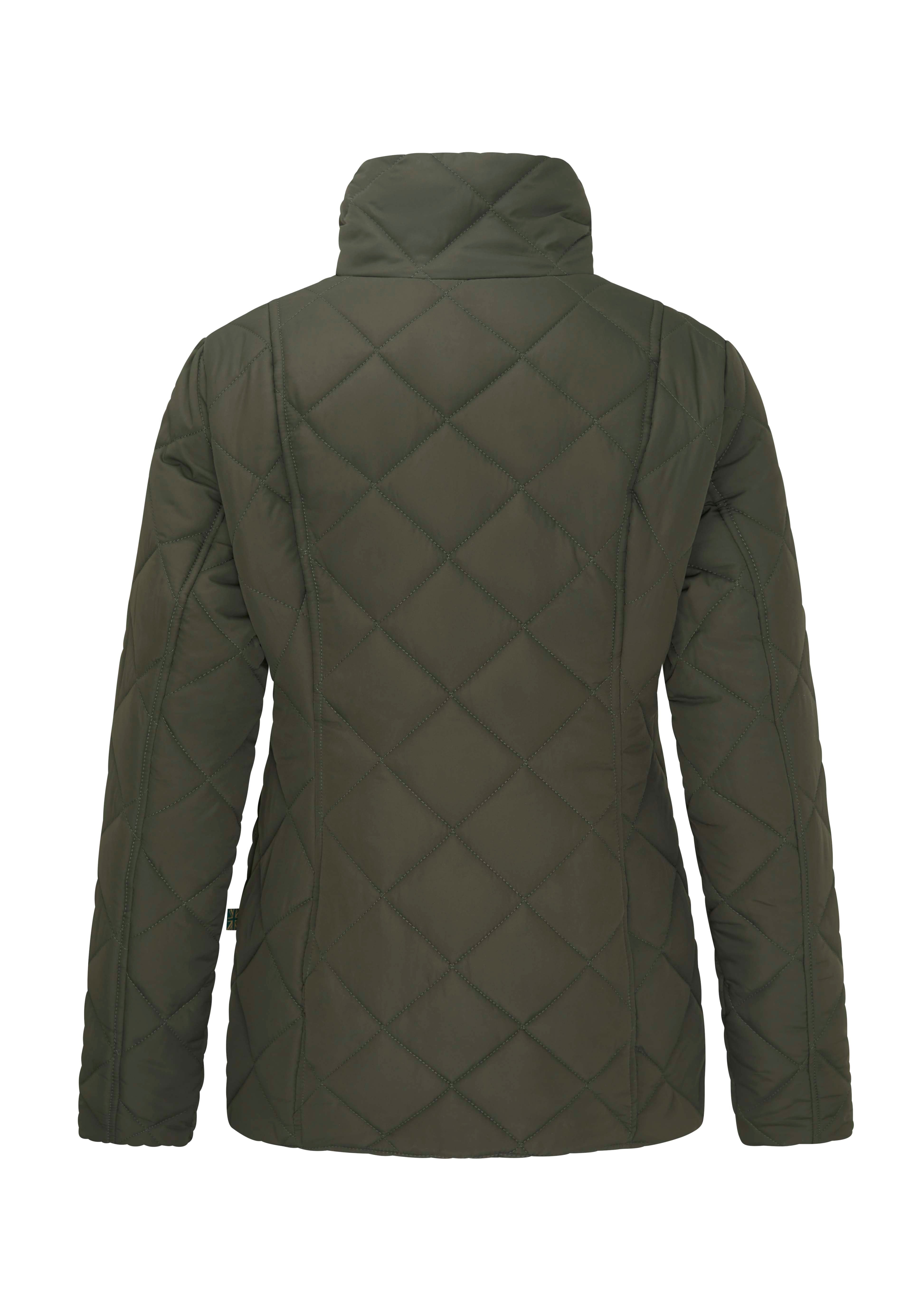 LJ004- Ladies Clare Quilted Jacket - GREEN - Oxford Blue