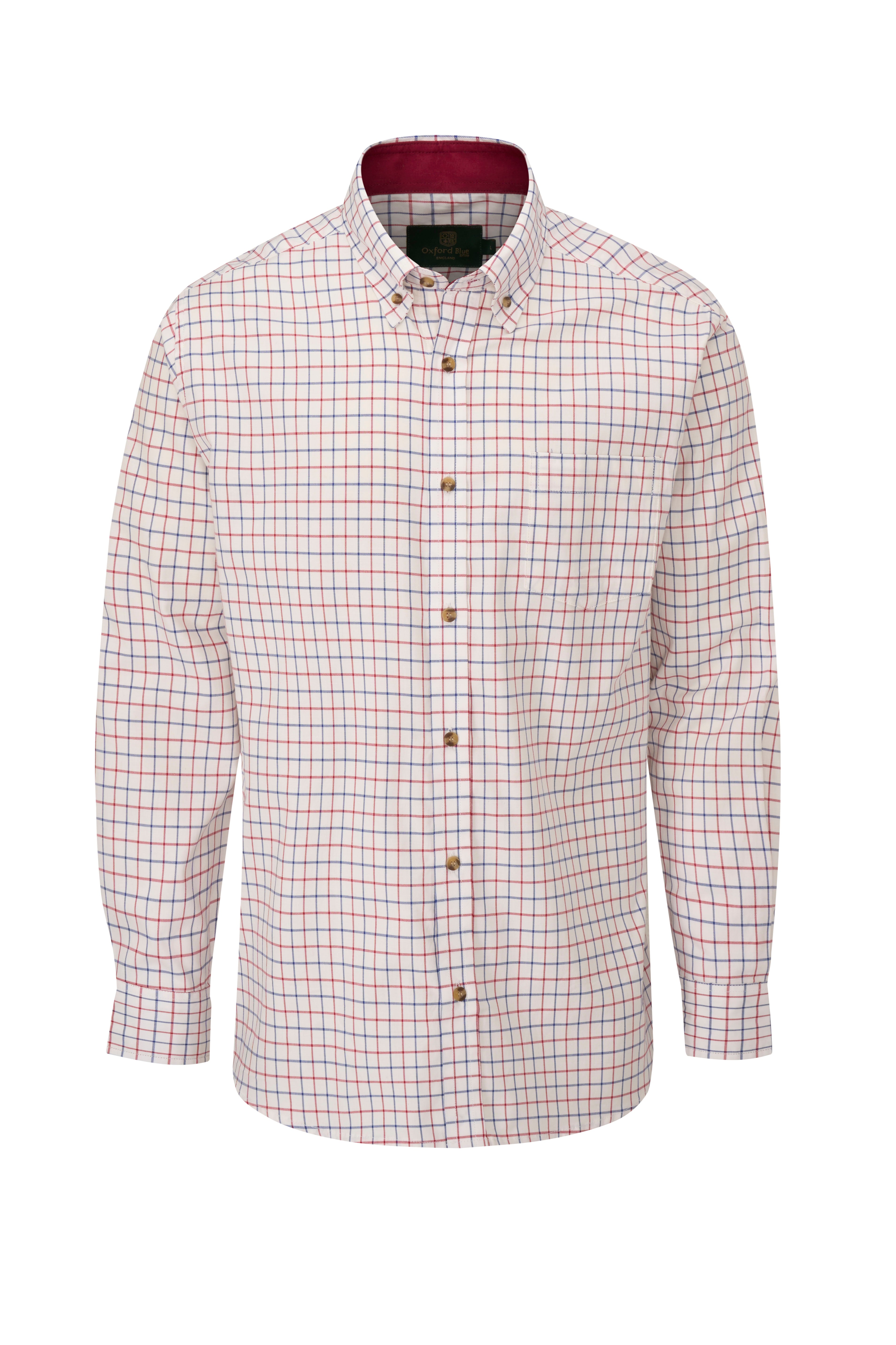 MCS205 - Men's Ghent Check Shirt - Oxford Blue