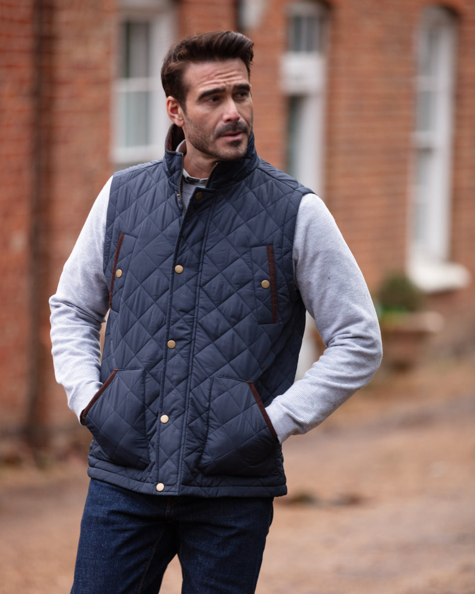 Men's Leiden Quilted Jacket - NAVY | Oxford Blue