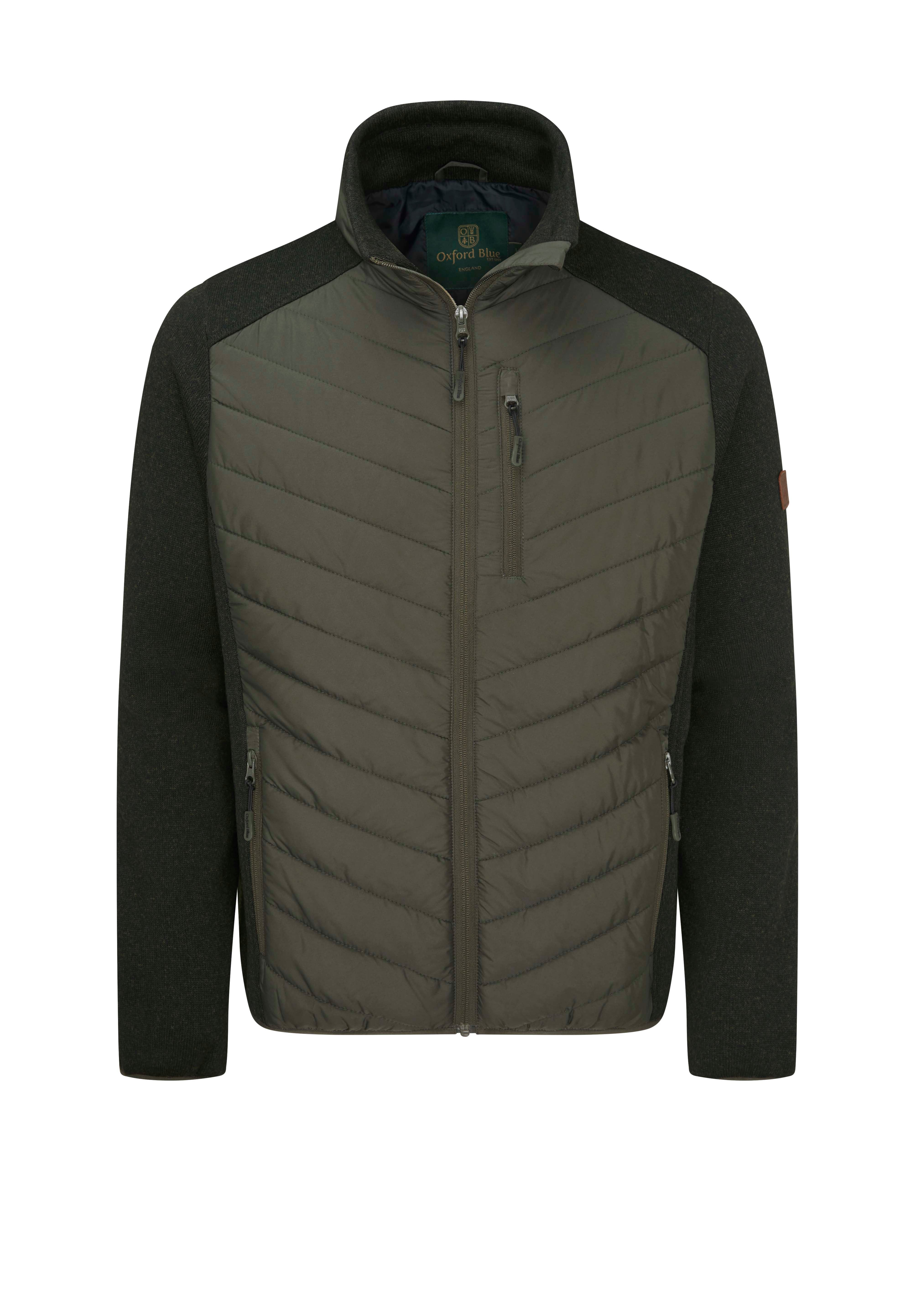 MJ007 - Men's Oslo Jacket - OLIVE - Oxford Blue