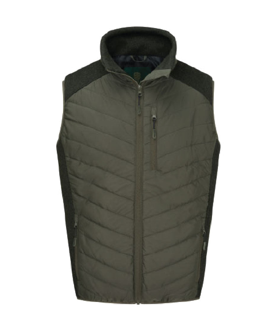 MJ006 - Men's Oslo Gilet - OLIVE - Oxford Blue