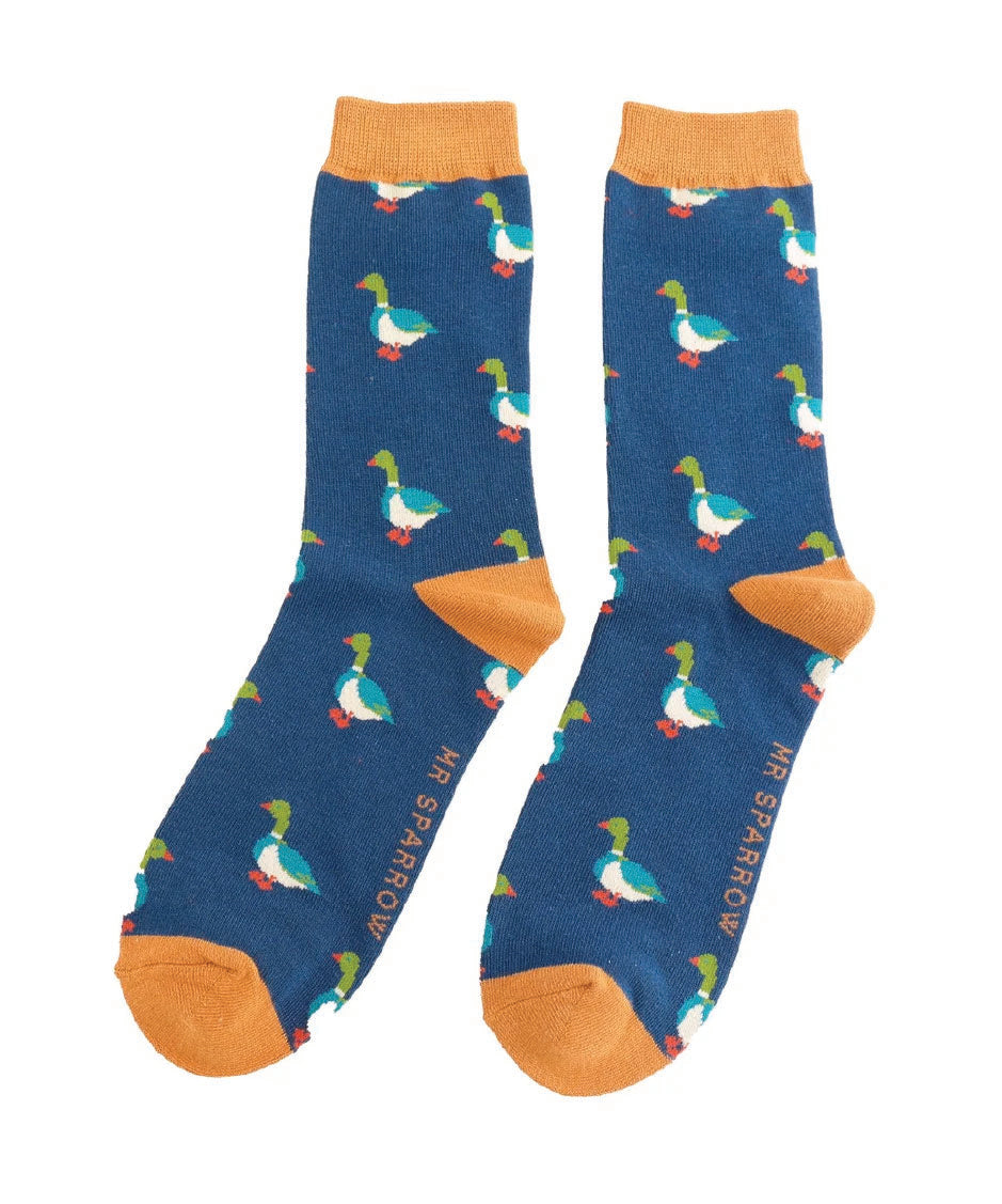 Mens Mallards Socks - Navy - Oxford Blue