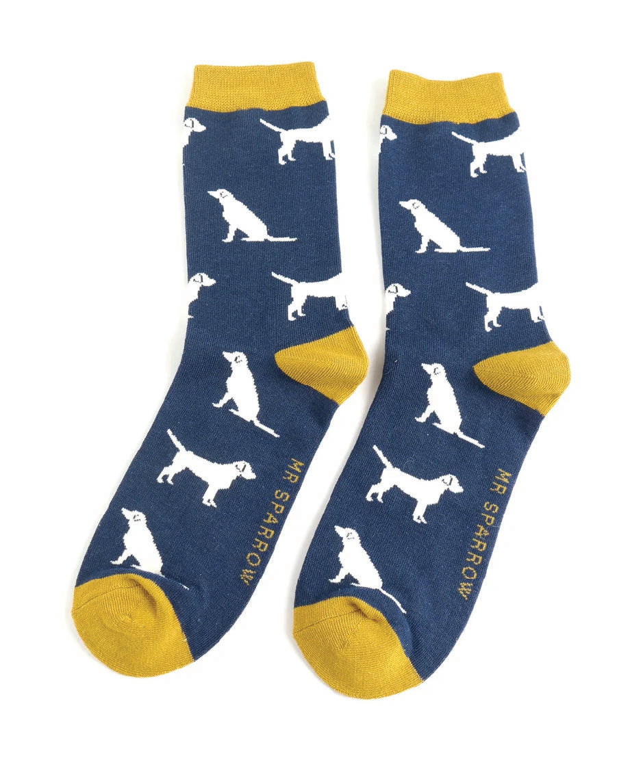 Mens Labradors Socks - Navy - Oxford Blue