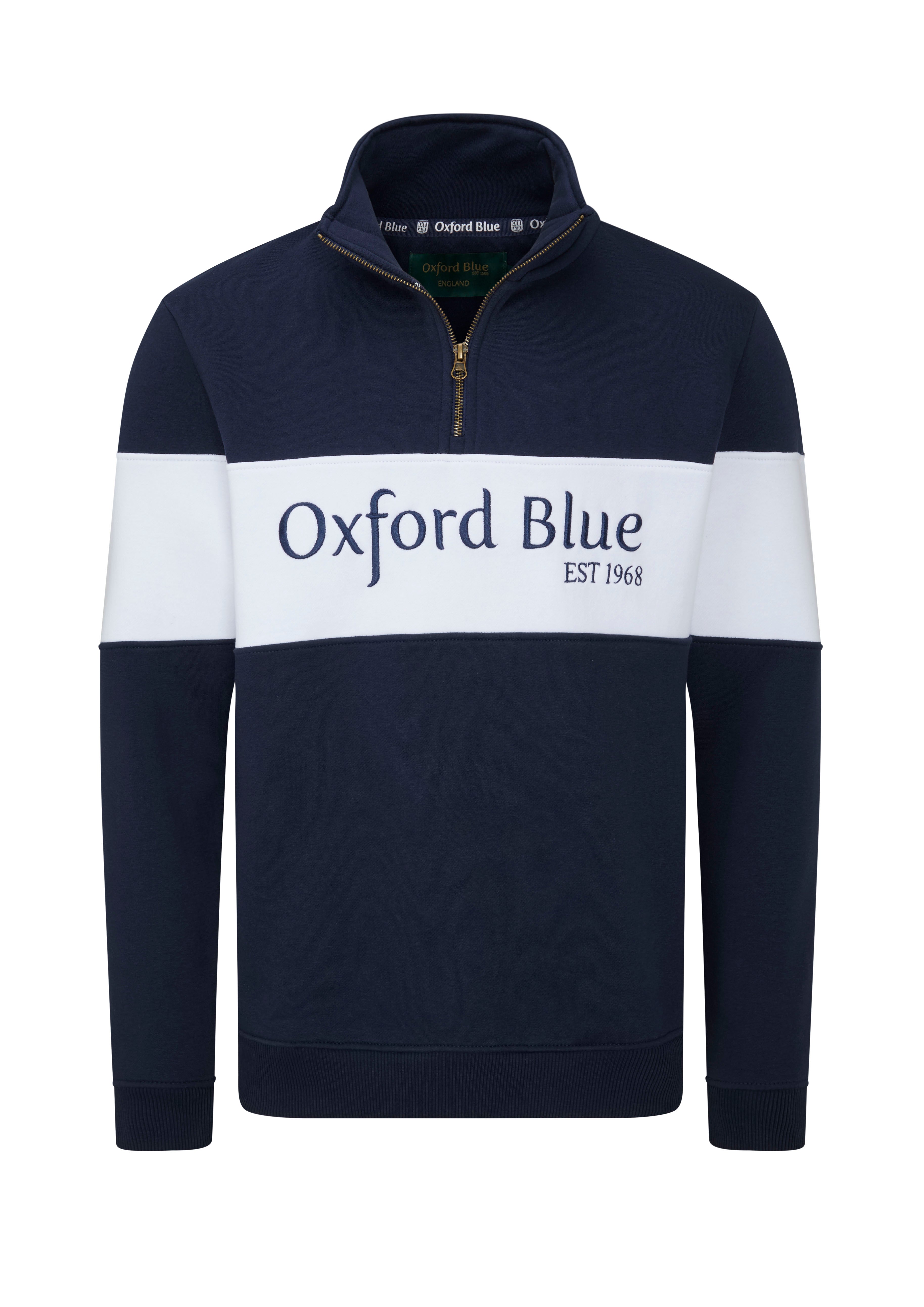 MSS03 - Mens Troon Sweatshirt - Navy/White/Navy - Oxford Blue