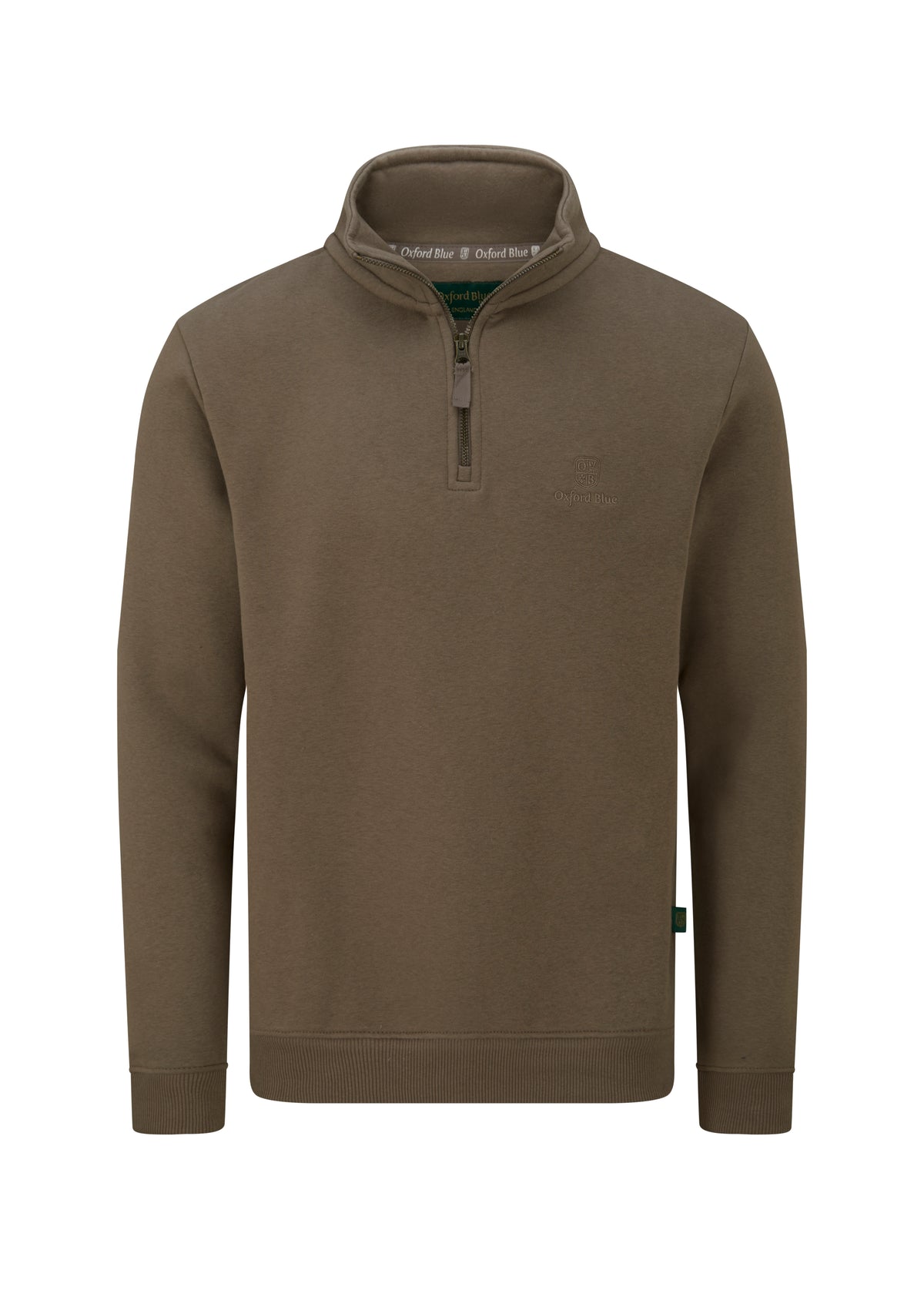 MSS05 - Mens Ayr Sweatshirt - Dark Beige - Oxford Blue