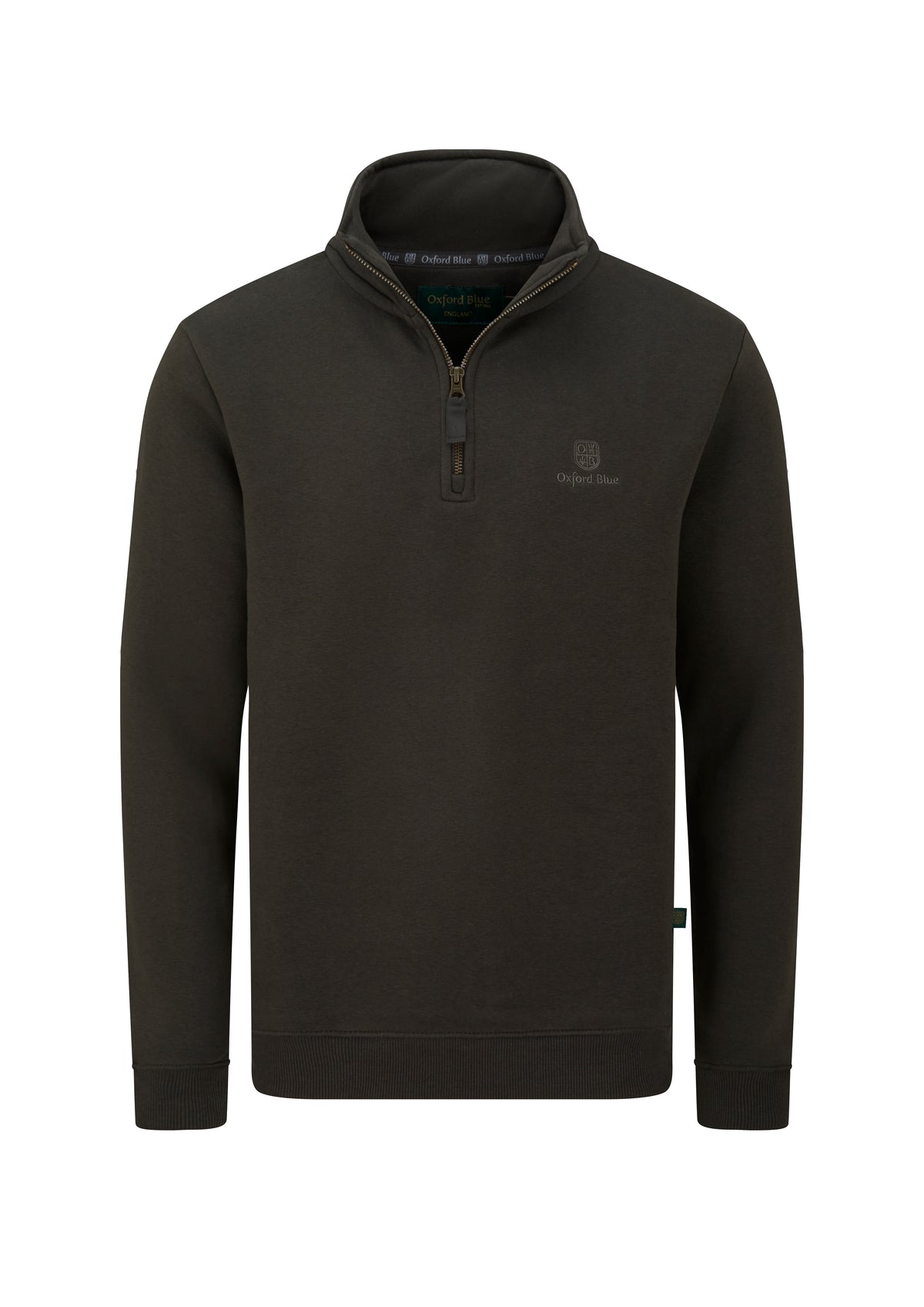 MSS05 - Mens Ayr Sweatshirt - Khaki - Oxford Blue