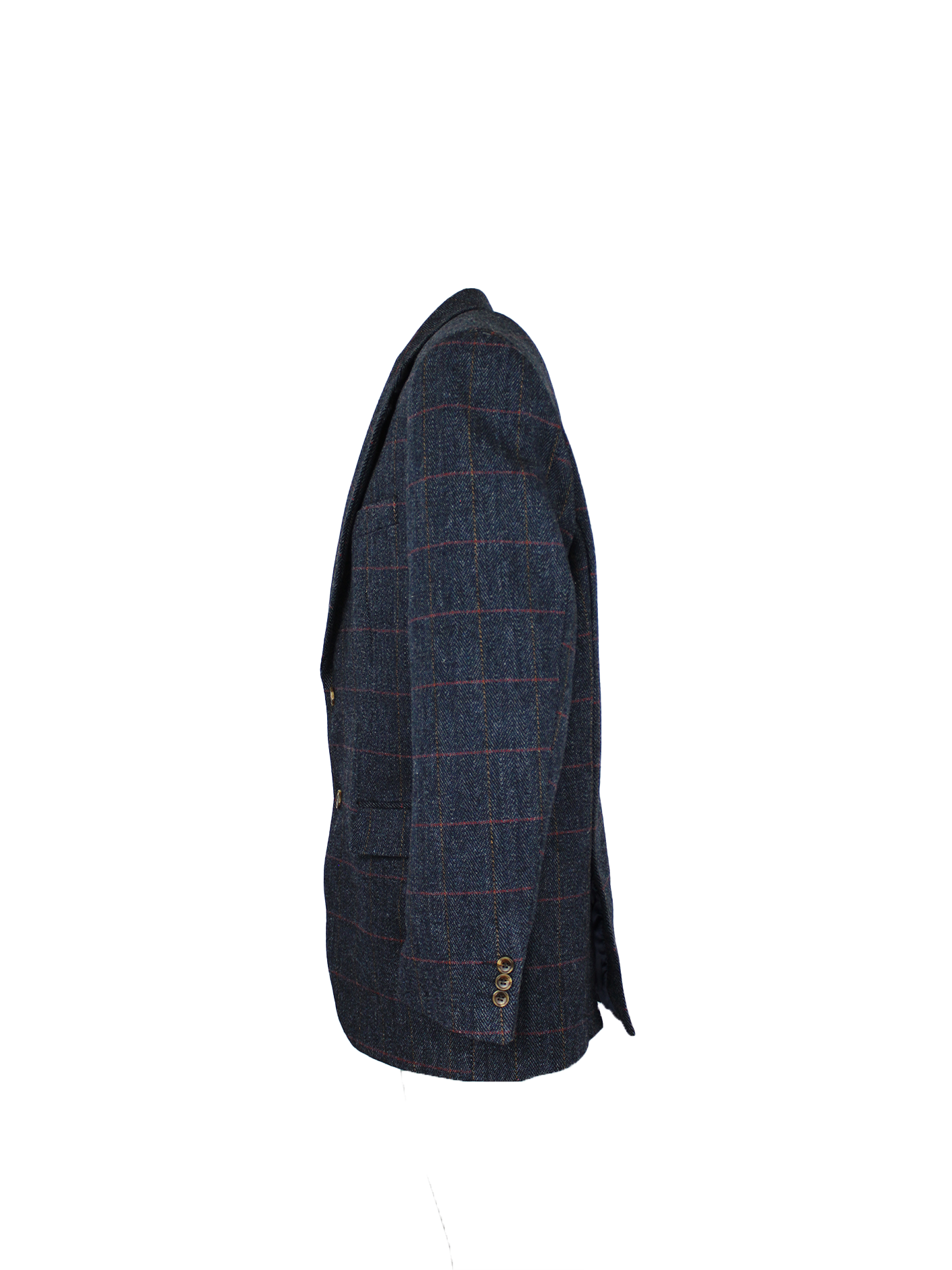 MT03 - Mens Tweed Blazer BLUE CHECK - Oxford Blue