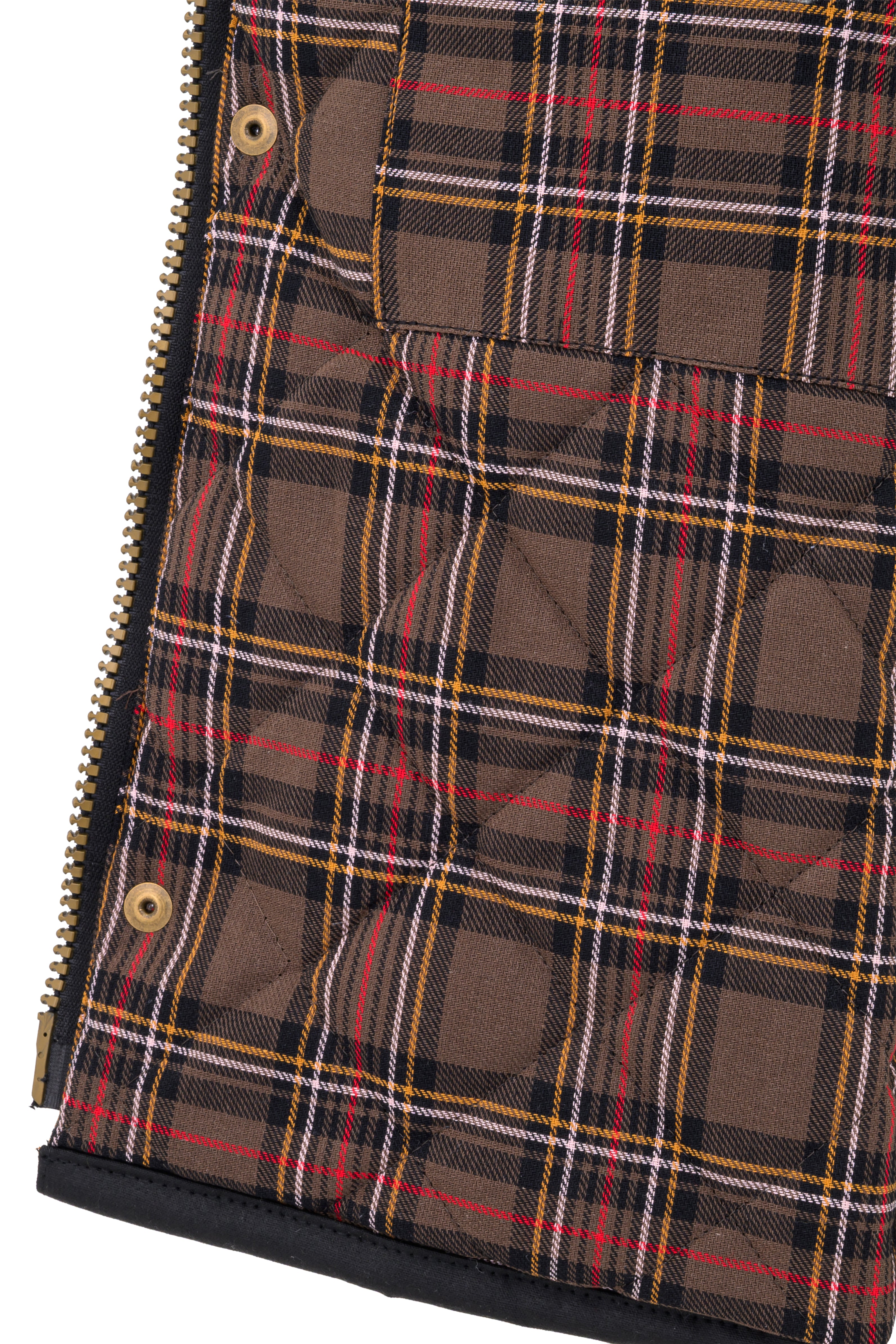W114 - Men's Countryman Wax Gilet - BLACK - Oxford Blue