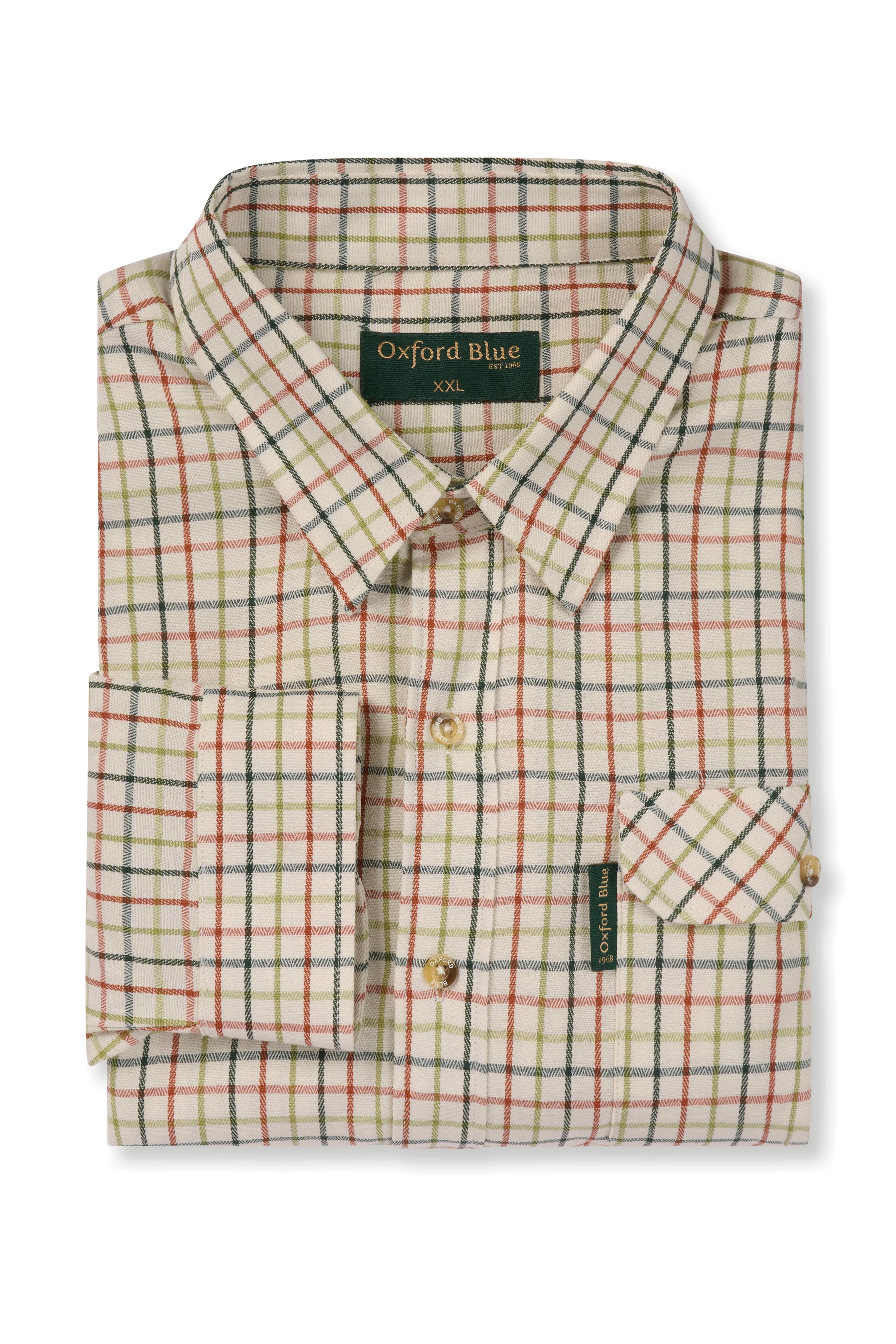SH10 - Men's Perth Shirt - GREEN - Oxford Blue