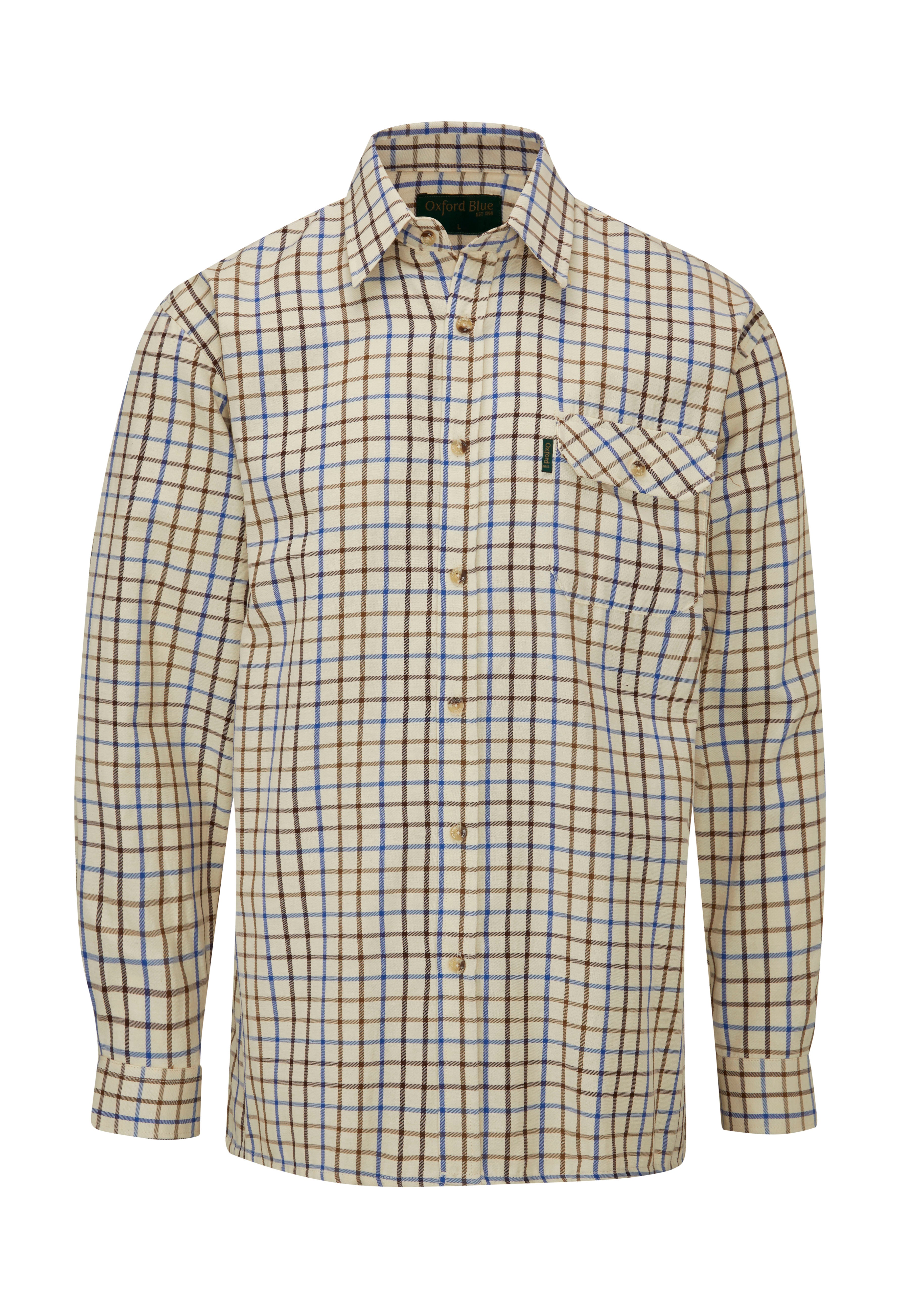SH15 - Men's Big Tattersal Shirt - Oxford Blue
