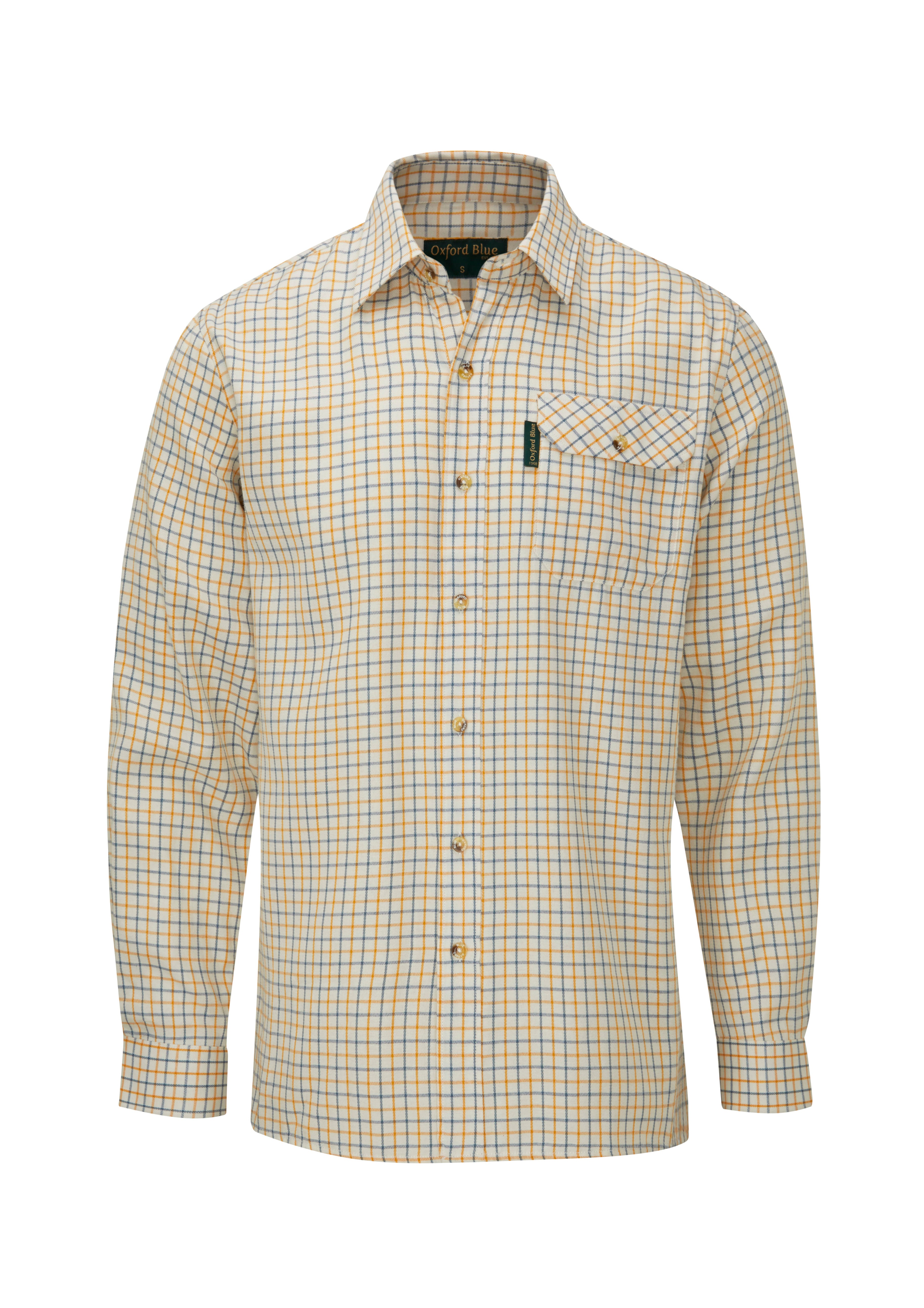 SH8 - Men's Fiskar Shirt - YELLOW/BLUE - Oxford Blue