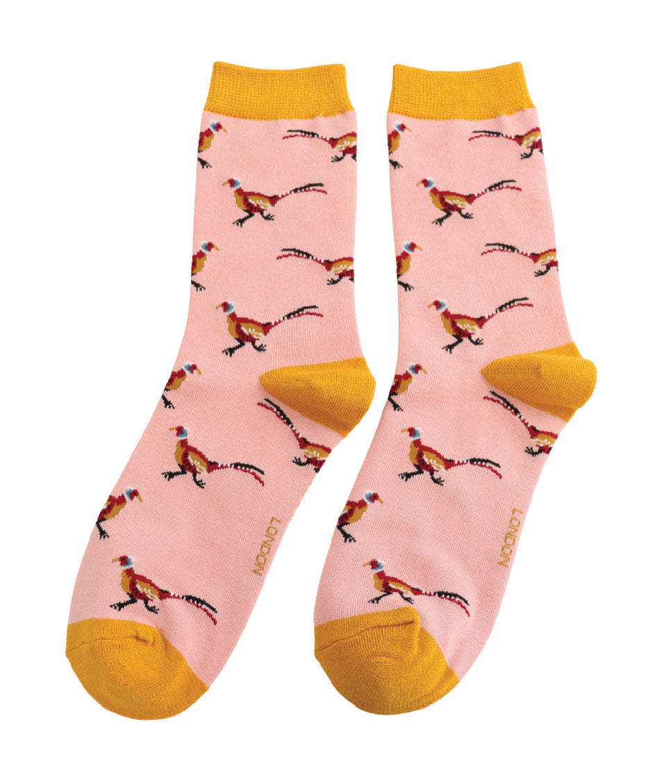 Ladies Pheasants - Dusky Pink - Oxford Blue