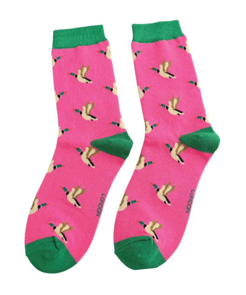 Ladies Flying Duck - Hot Pink - Oxford Blue