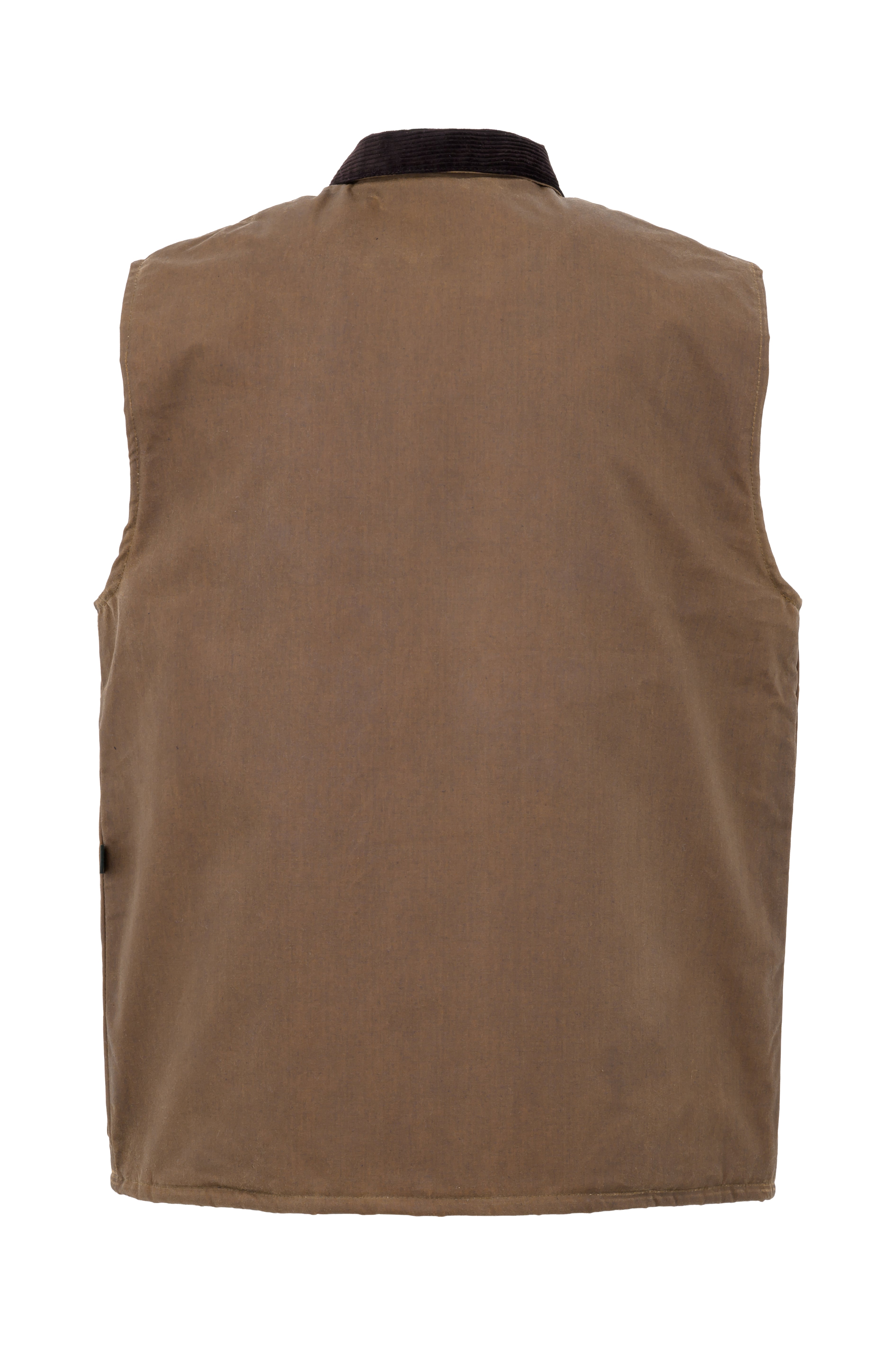 W114 - Men's Countryman Wax Gilet - SAND - Oxford Blue