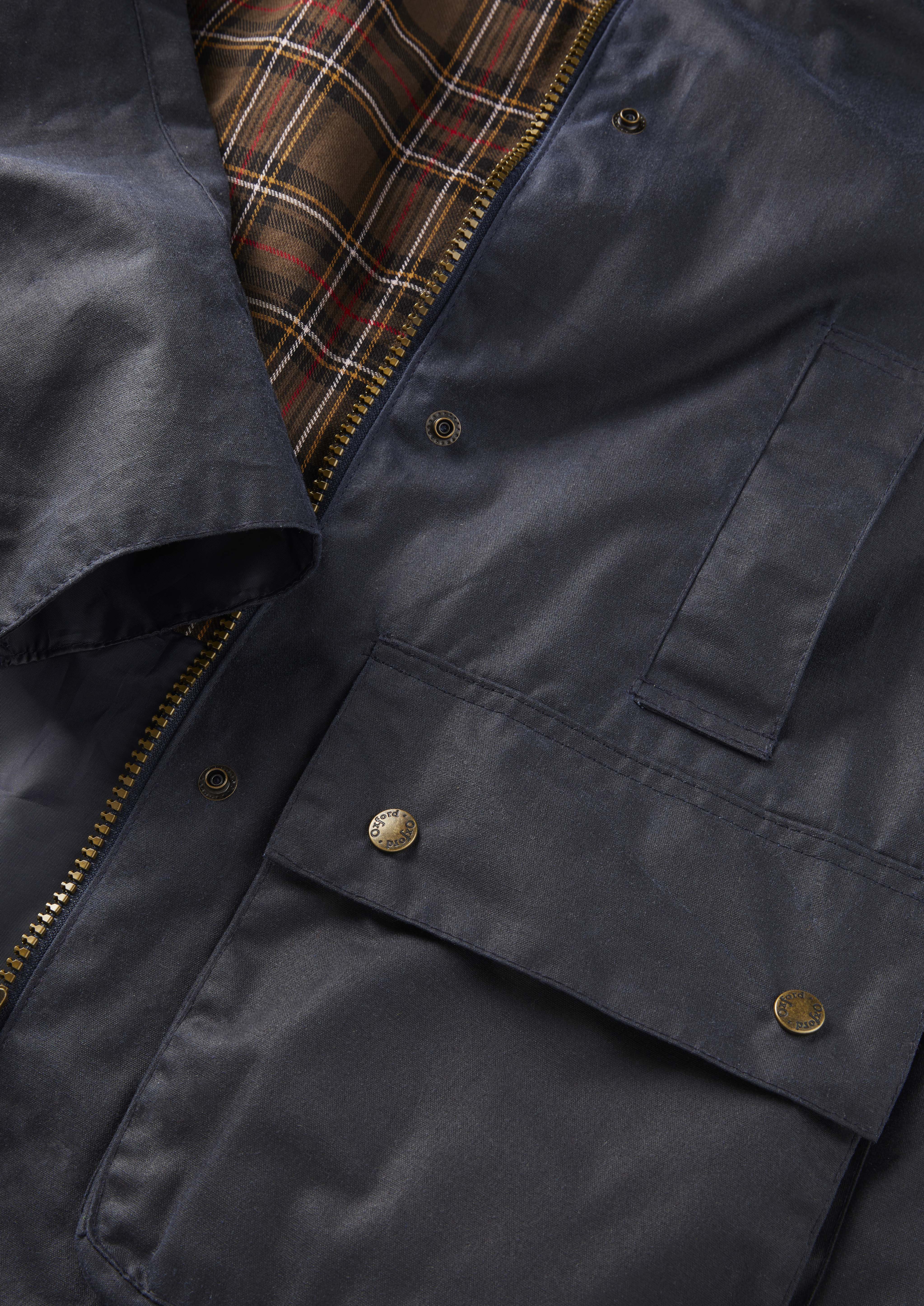 W01 - Men's Countryman Wax Jacket - NAVY - Oxford Blue