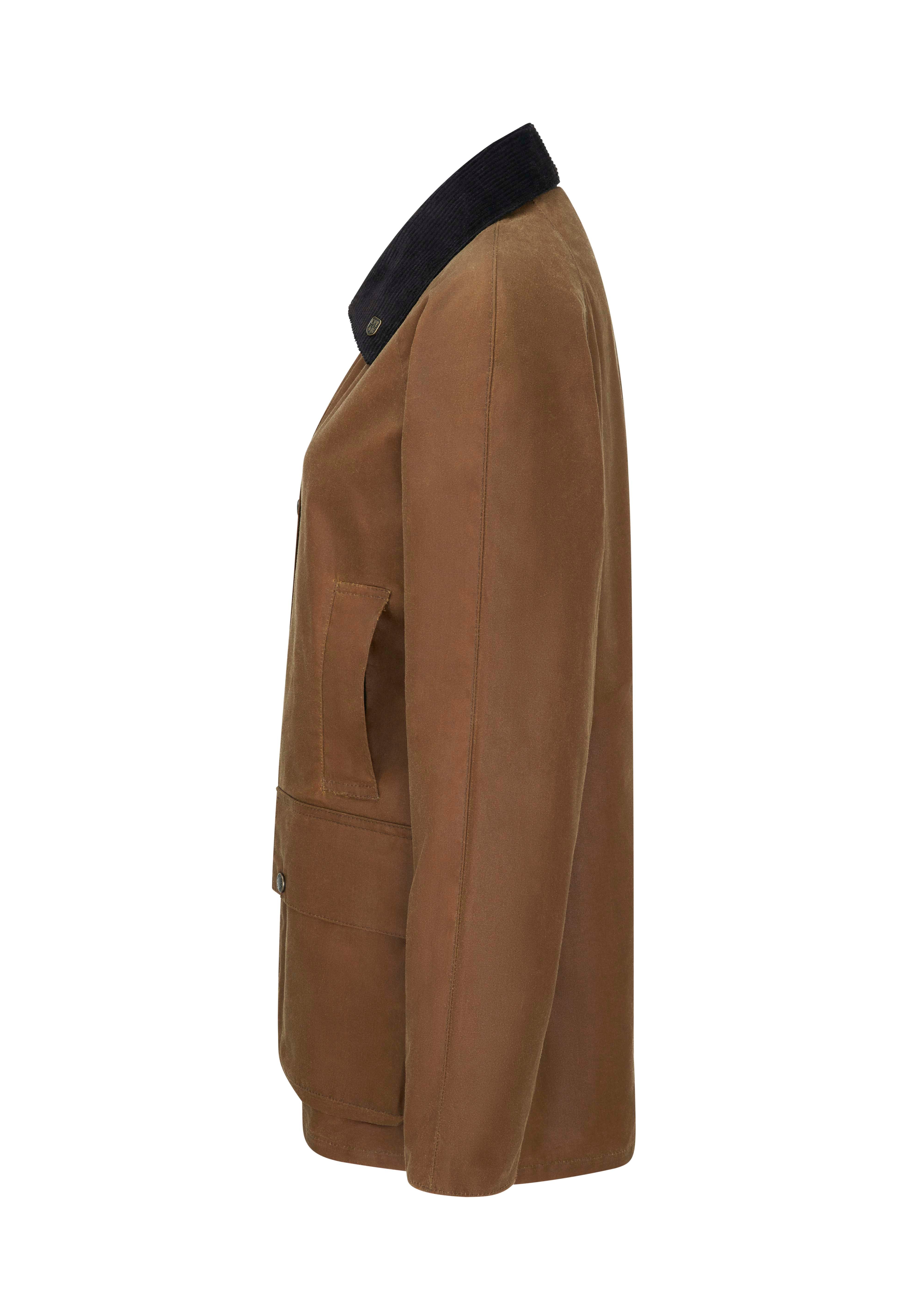 W24 - Women's Countrygirl Wax Jacket - SANDSTONE - Oxford Blue
