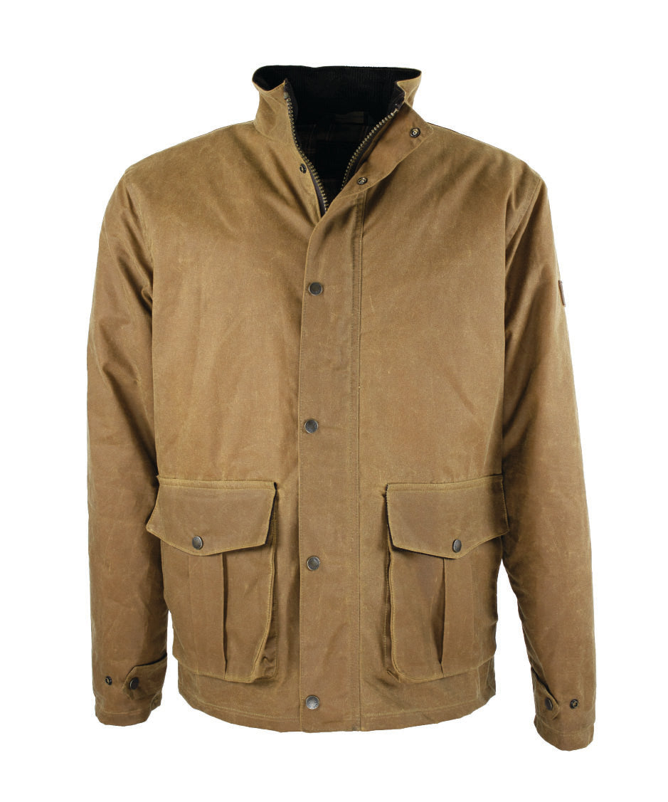 Men's Countryman Wax Jacket - BROWN | Oxford Blue
