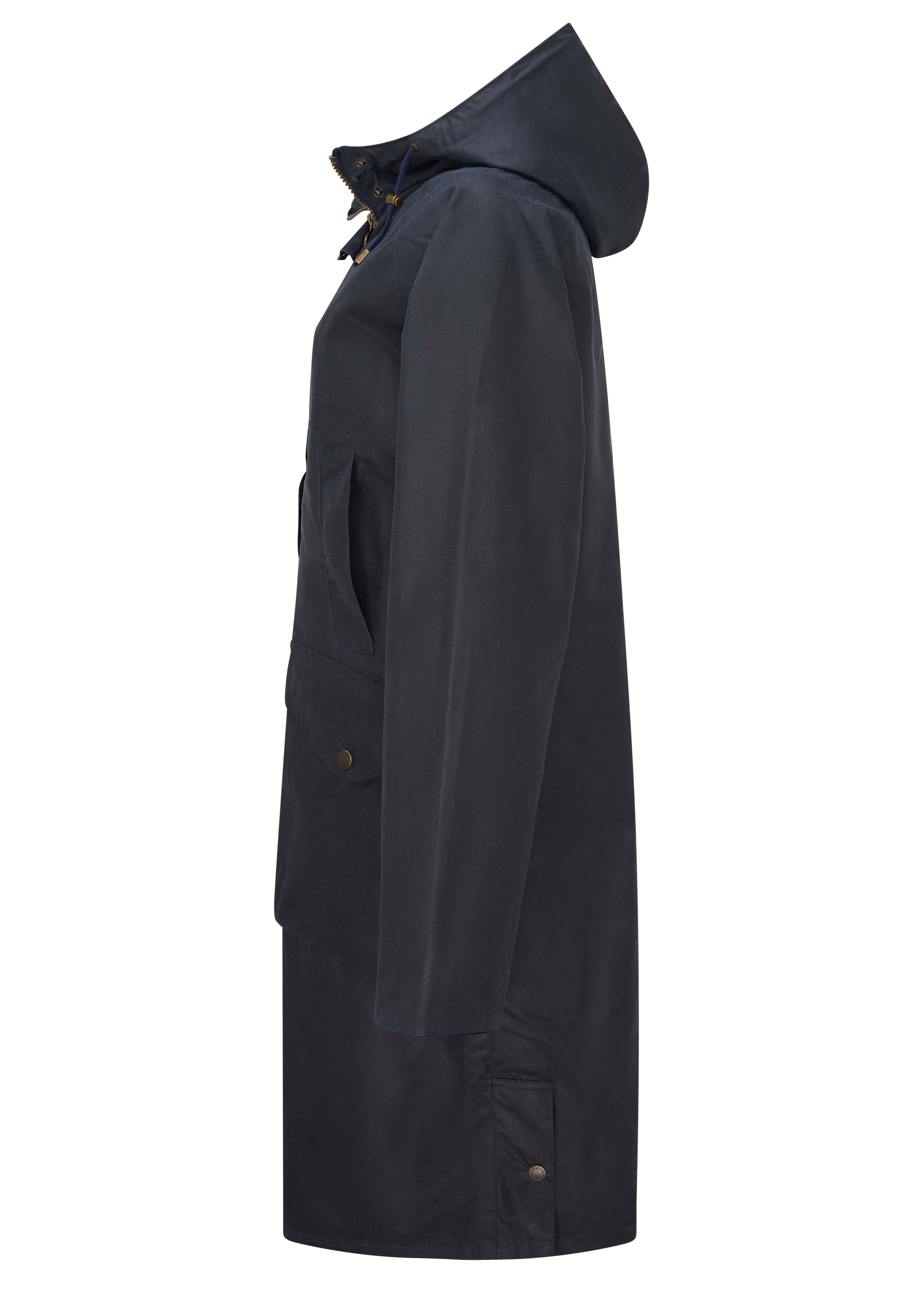 W96 - Women's Devon Wax Coat - NAVY - Oxford Blue