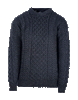 Traditional Unisex Aran Sweater - CHARCOAL