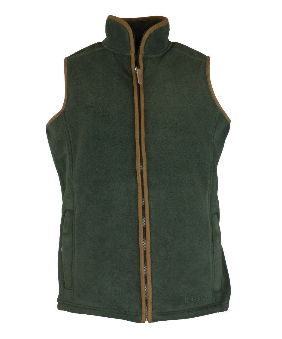 LF201 - Ladie's Fleece Gilet - GREEN - Oxford Blue