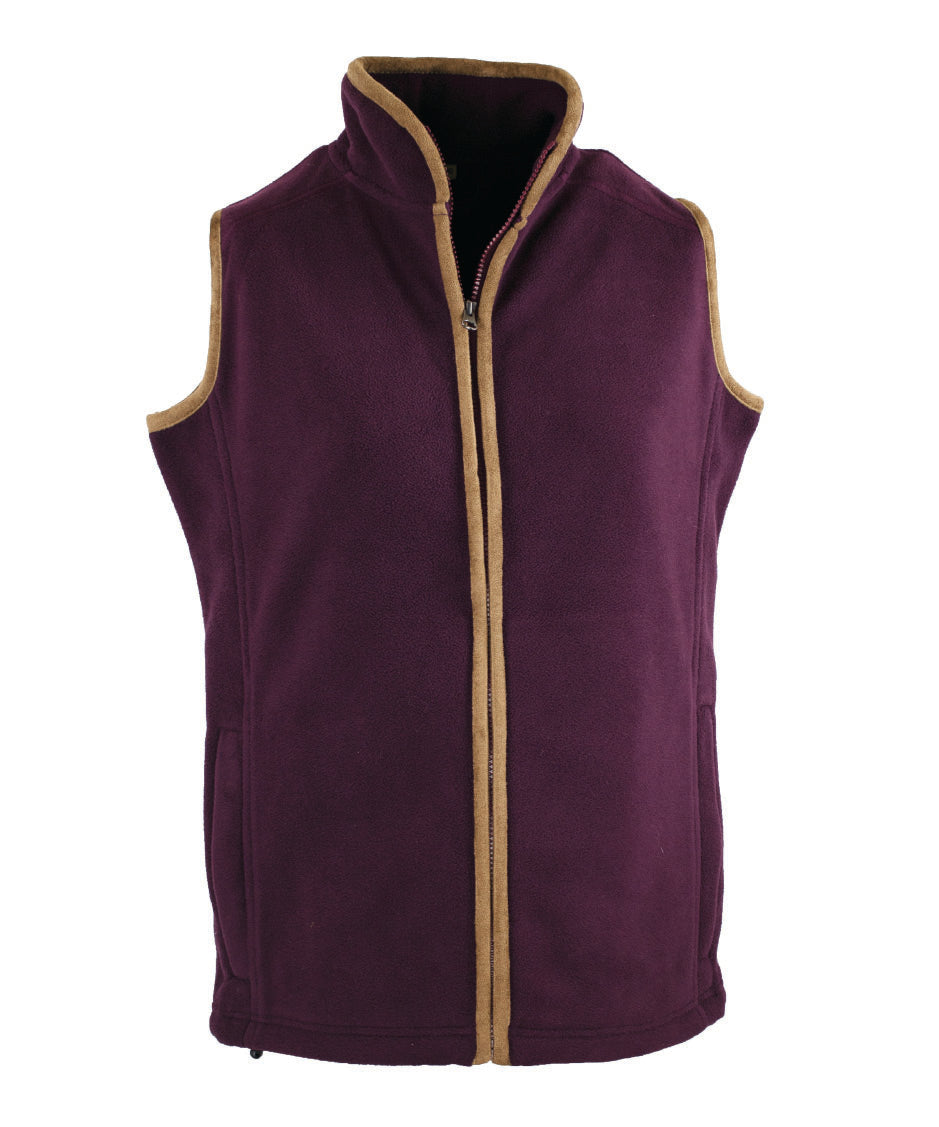 LF201 - Ladie's Fleece Gilet - PLUM - Oxford Blue