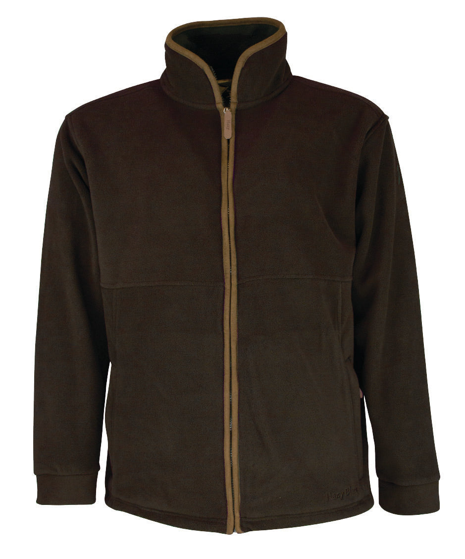 MF103 - Mens Full Zip Fleece - KHAKI - Oxford Blue