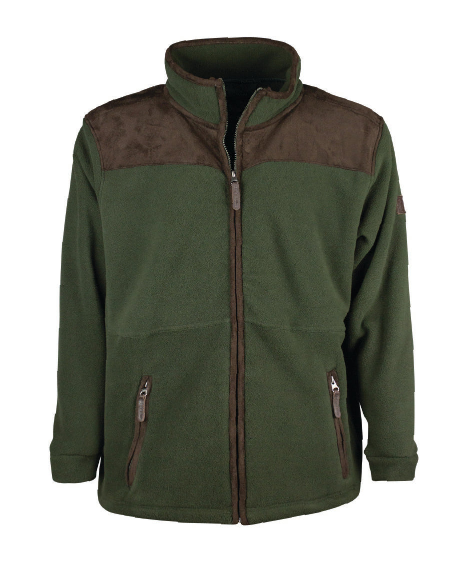 MF105 - Mens Bonded Full Zip Fleece Jacket - GREEN - Oxford Blue