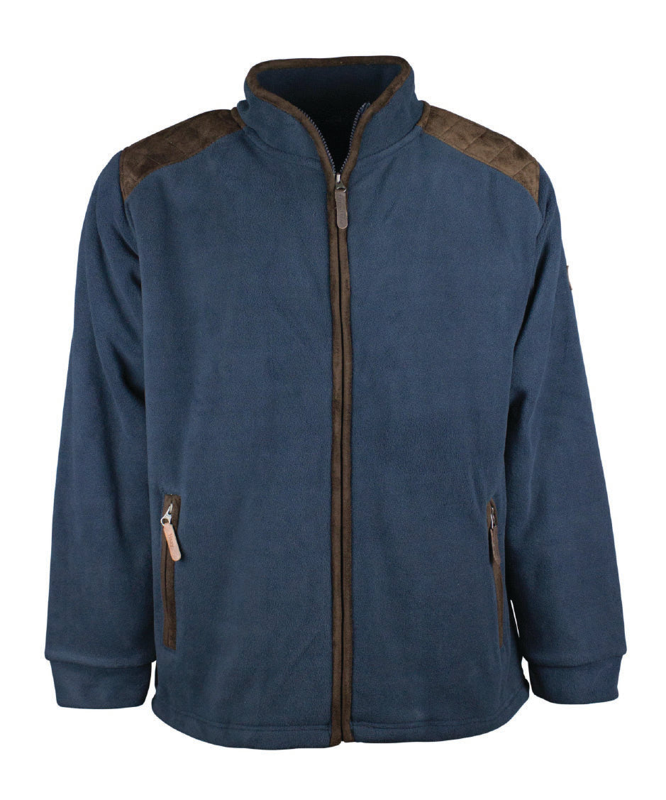 MF106 - Mens Padded Fleece Jacket - NAVY - Oxford Blue