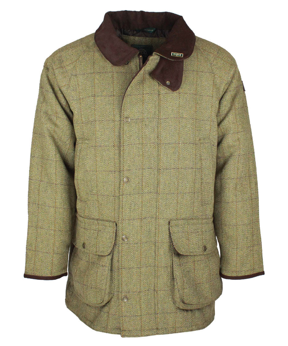 W37 - Men's Brampton Raglan Tweed Coat - SAGE (5433/21) - Oxford Blue