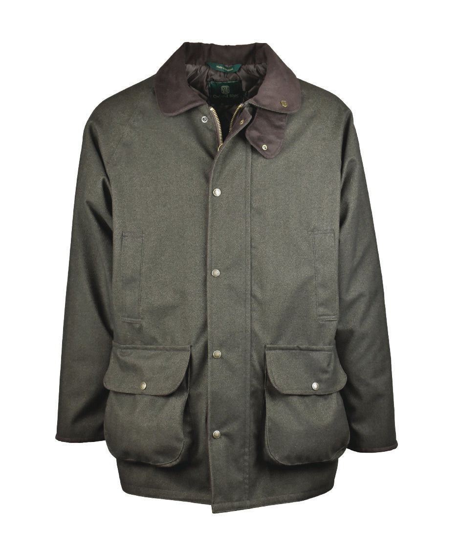 W40 - Men's Hamilton Performance Coat - BROWN - Oxford Blue