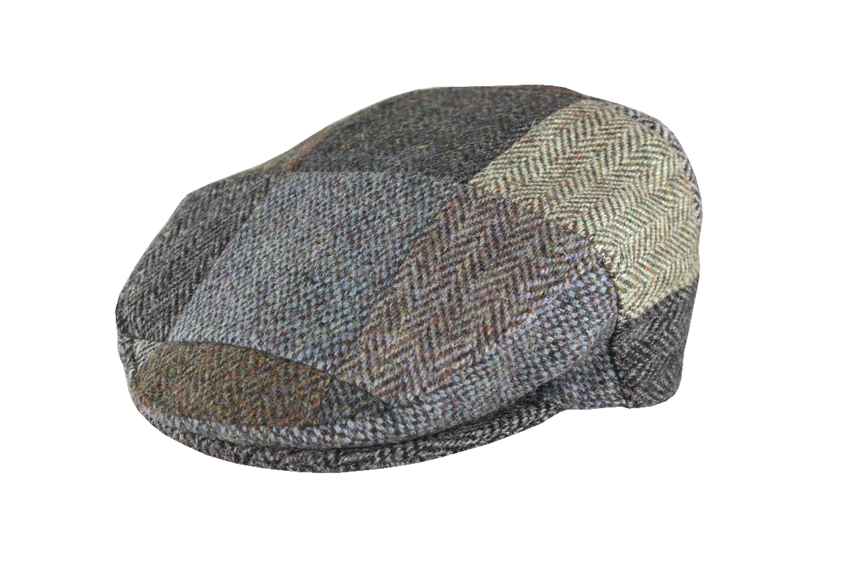 Patchwork top newsboy cap