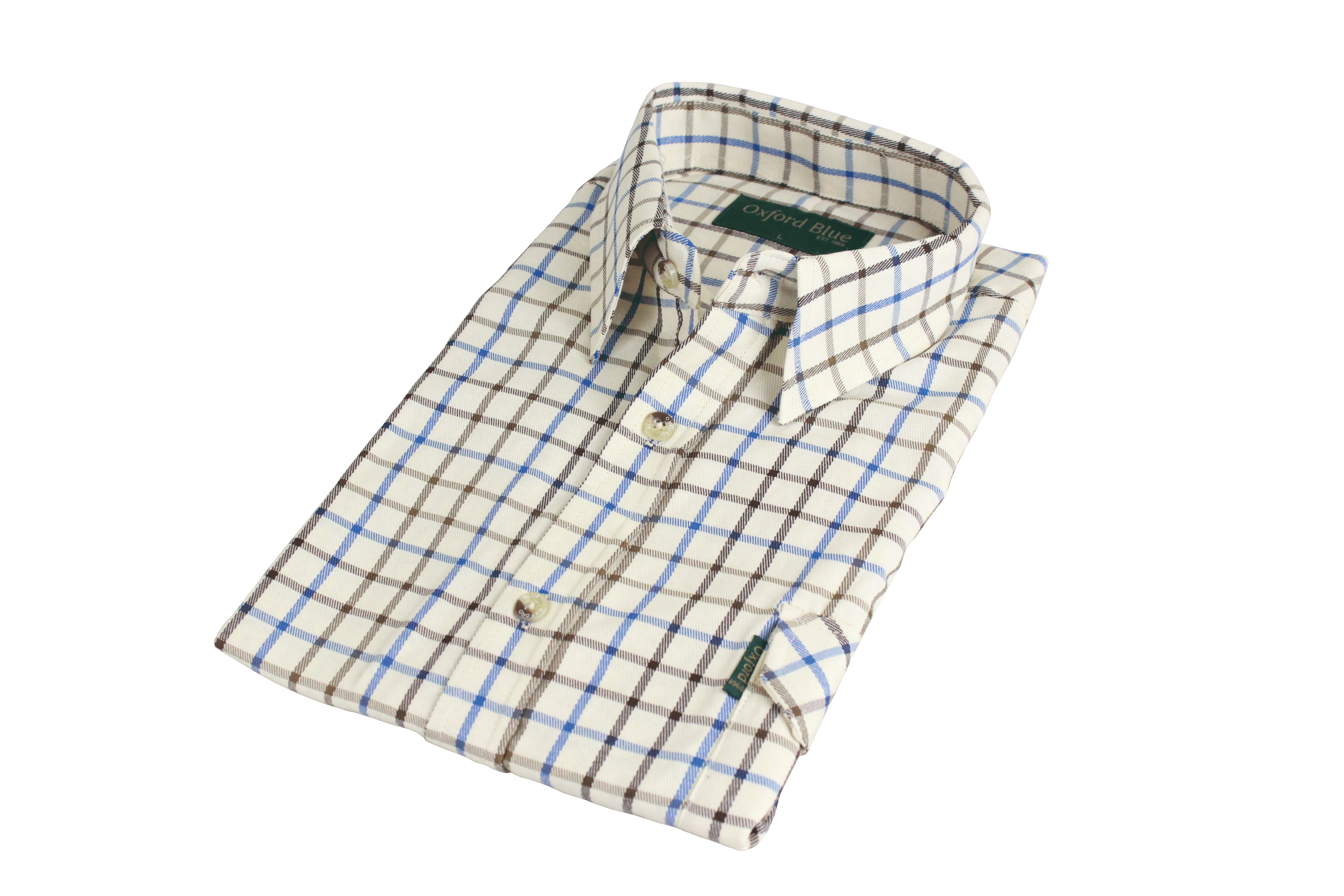 SH15 - Men's Big Tattersal Shirt - Oxford Blue