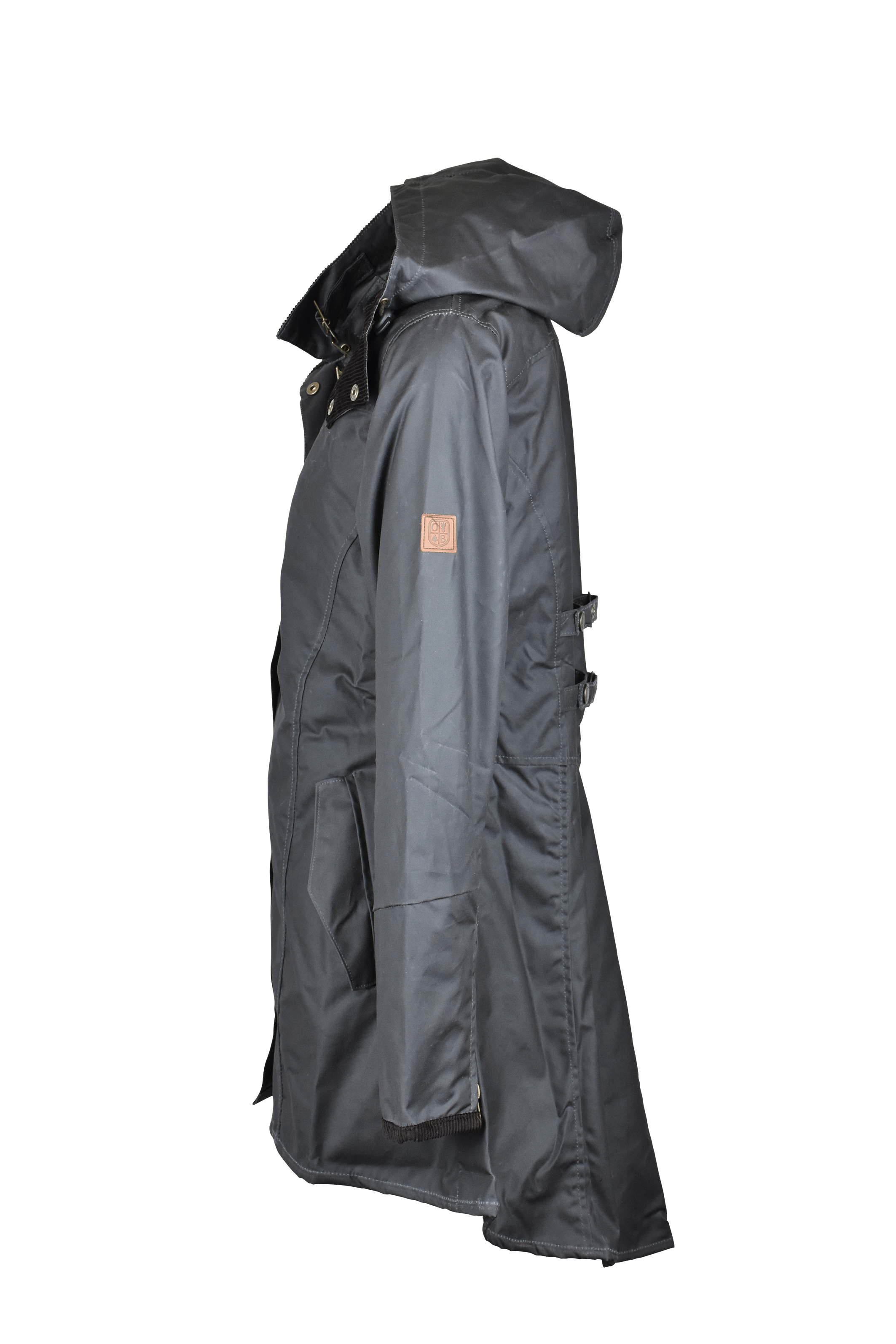 W02 - Women's Olivia Waxed Jacket - GREY - Oxford Blue