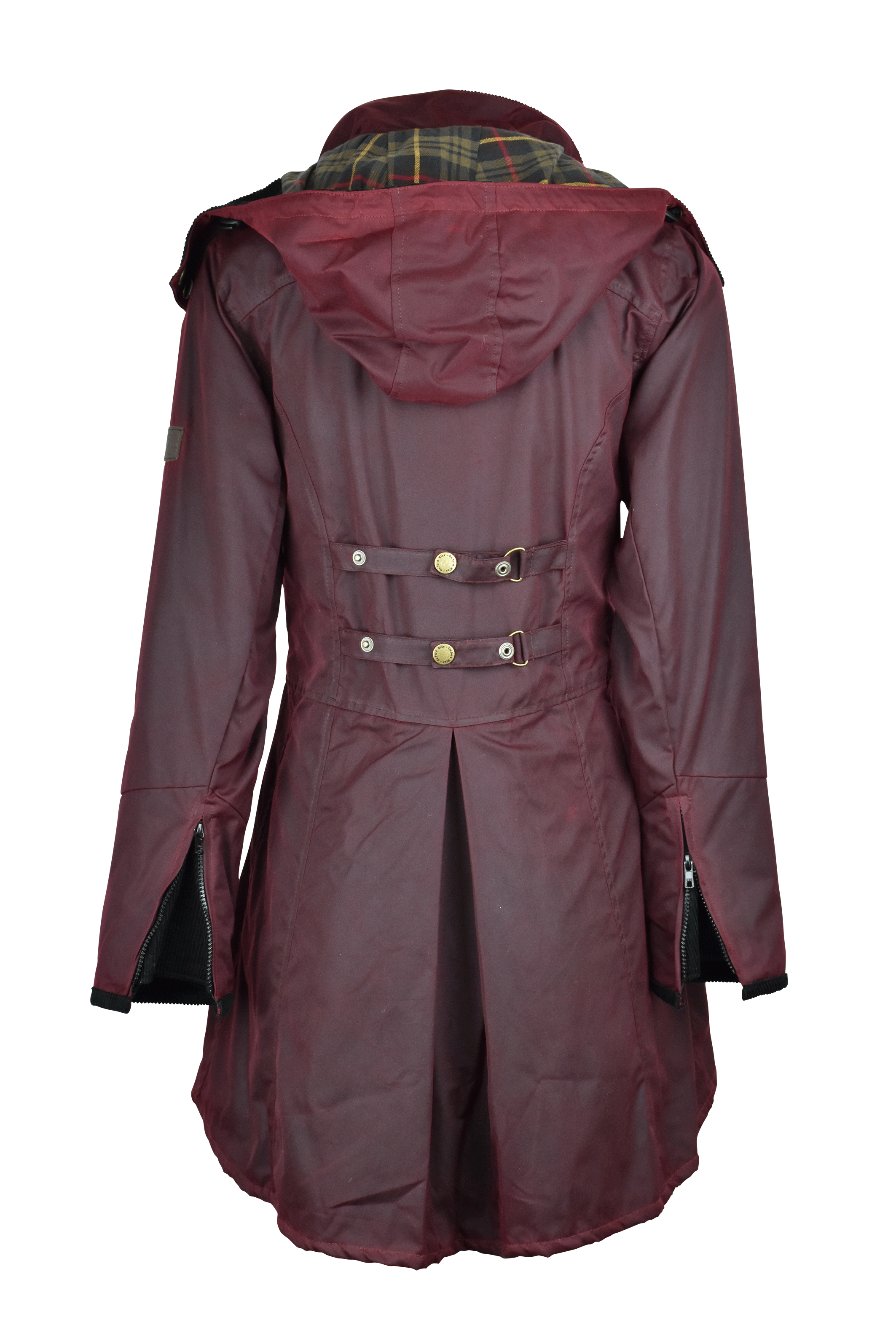 W02 - Women's Olivia Waxed Jacket - PLUM - Oxford Blue