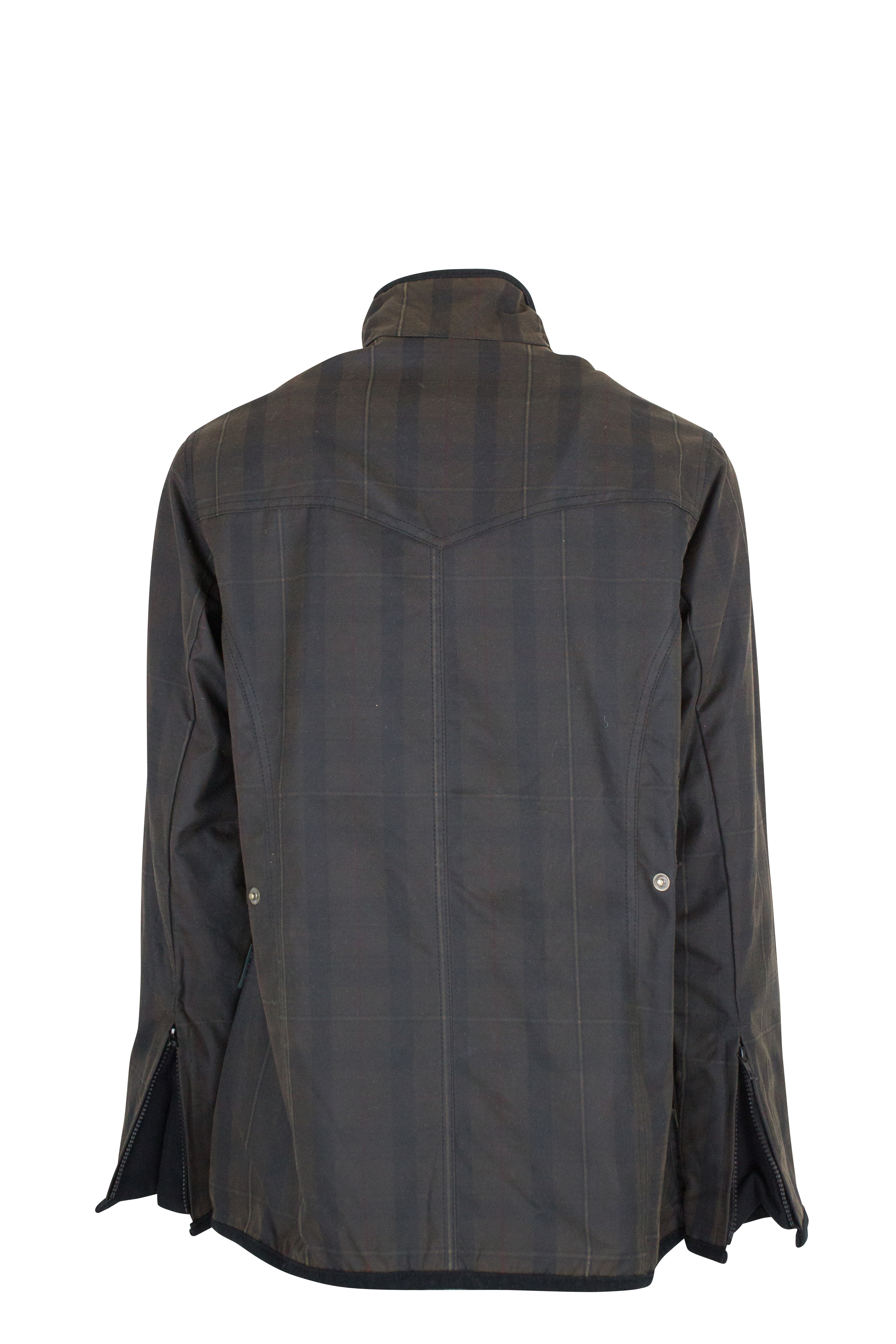 W04 - Women's Tartan Eltham Wax Jacket - CALEDONIA - Oxford Blue