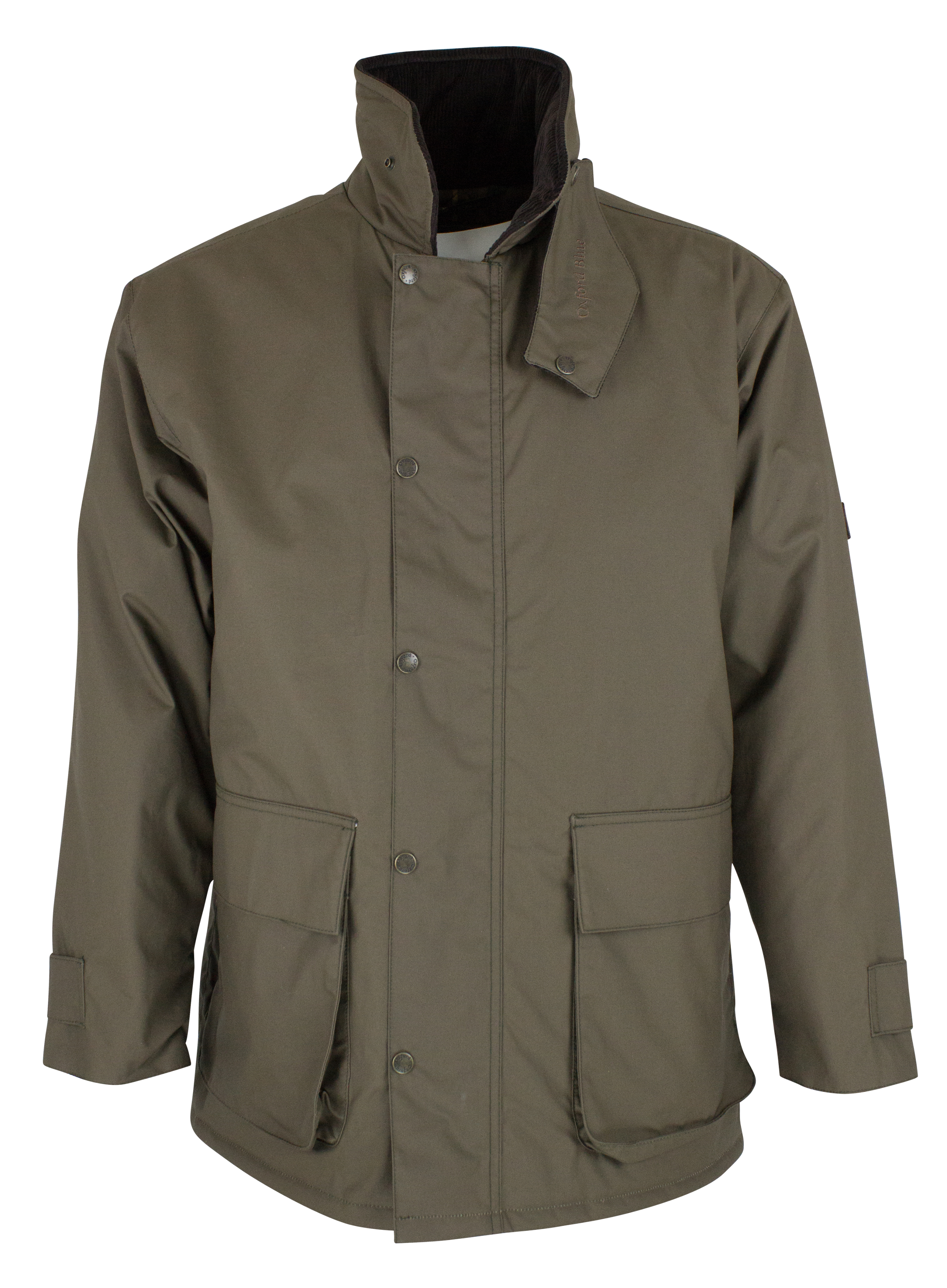 W18 - Men's Knightsbridge Staywax Jacket - OLIVE - Oxford Blue