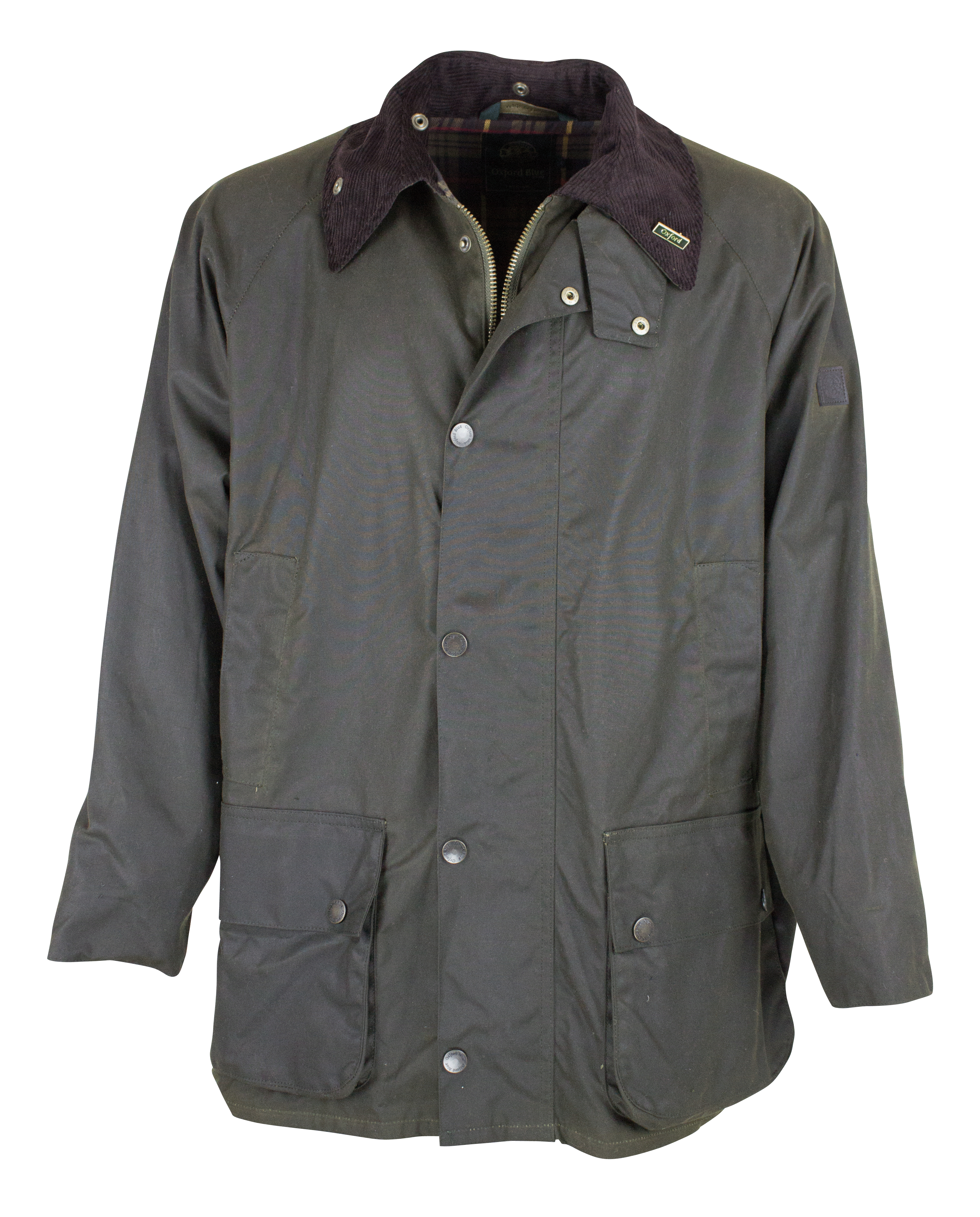 W97 - Gamekeeper Wax Jacket (Silkwax) DARK OLIVE - Oxford Blue