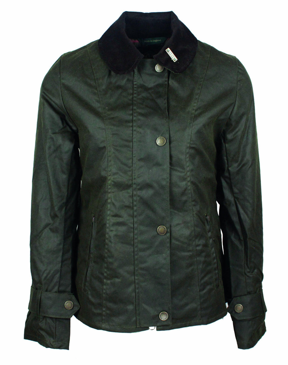 Green wax jacket womens store